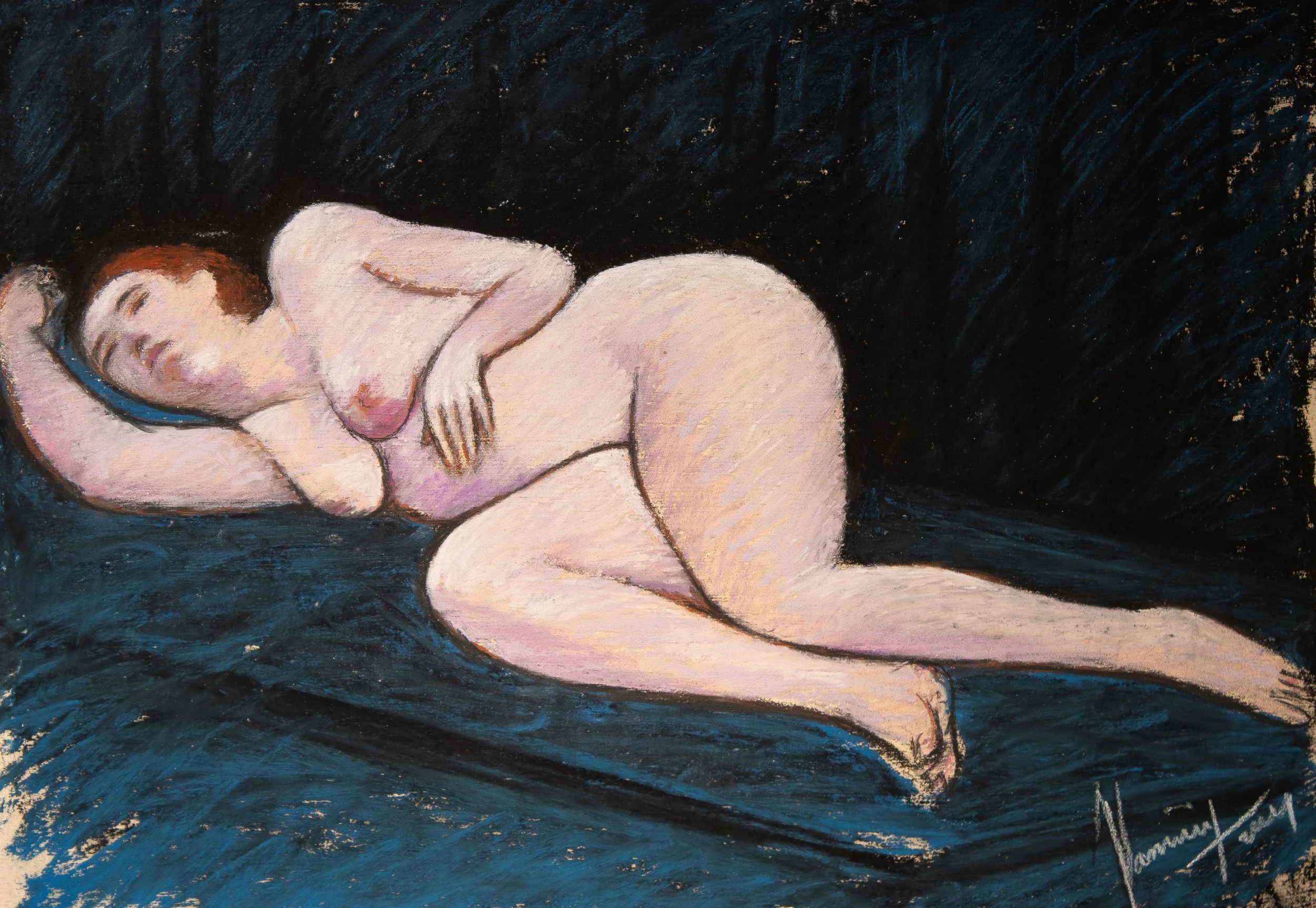 "Live Figure Studies", pastel on paper, 9 × 12 in., 2024