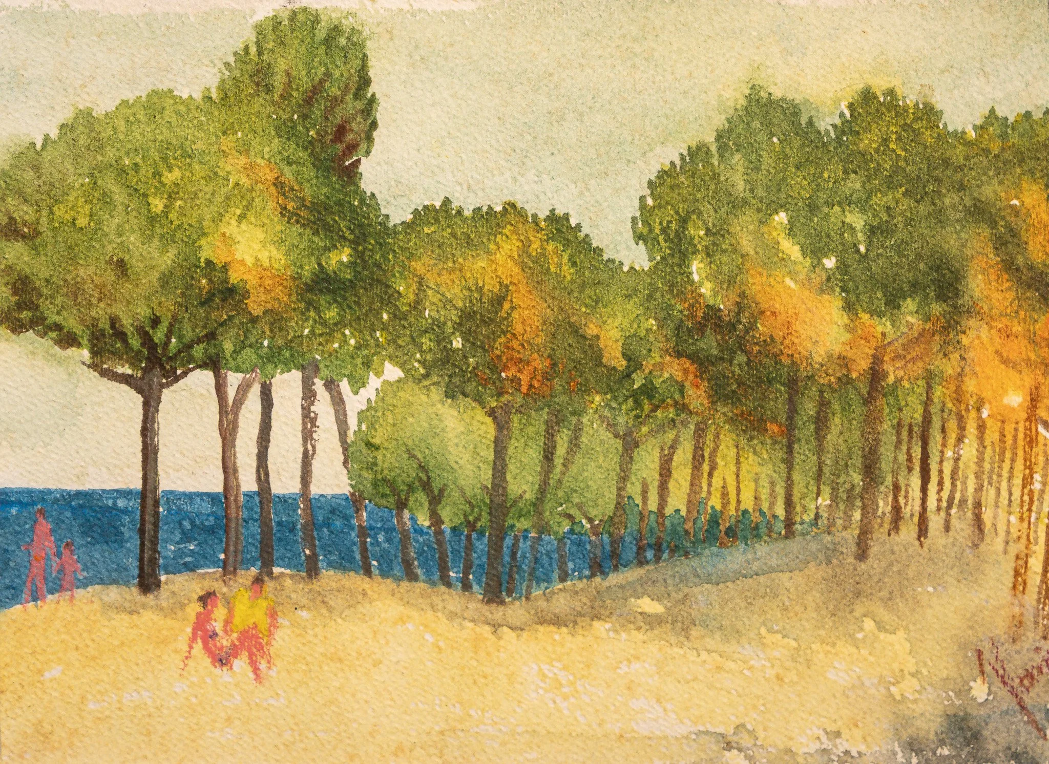 "Arid Coast", watercolor on paper, 7 × 9 in., 1986