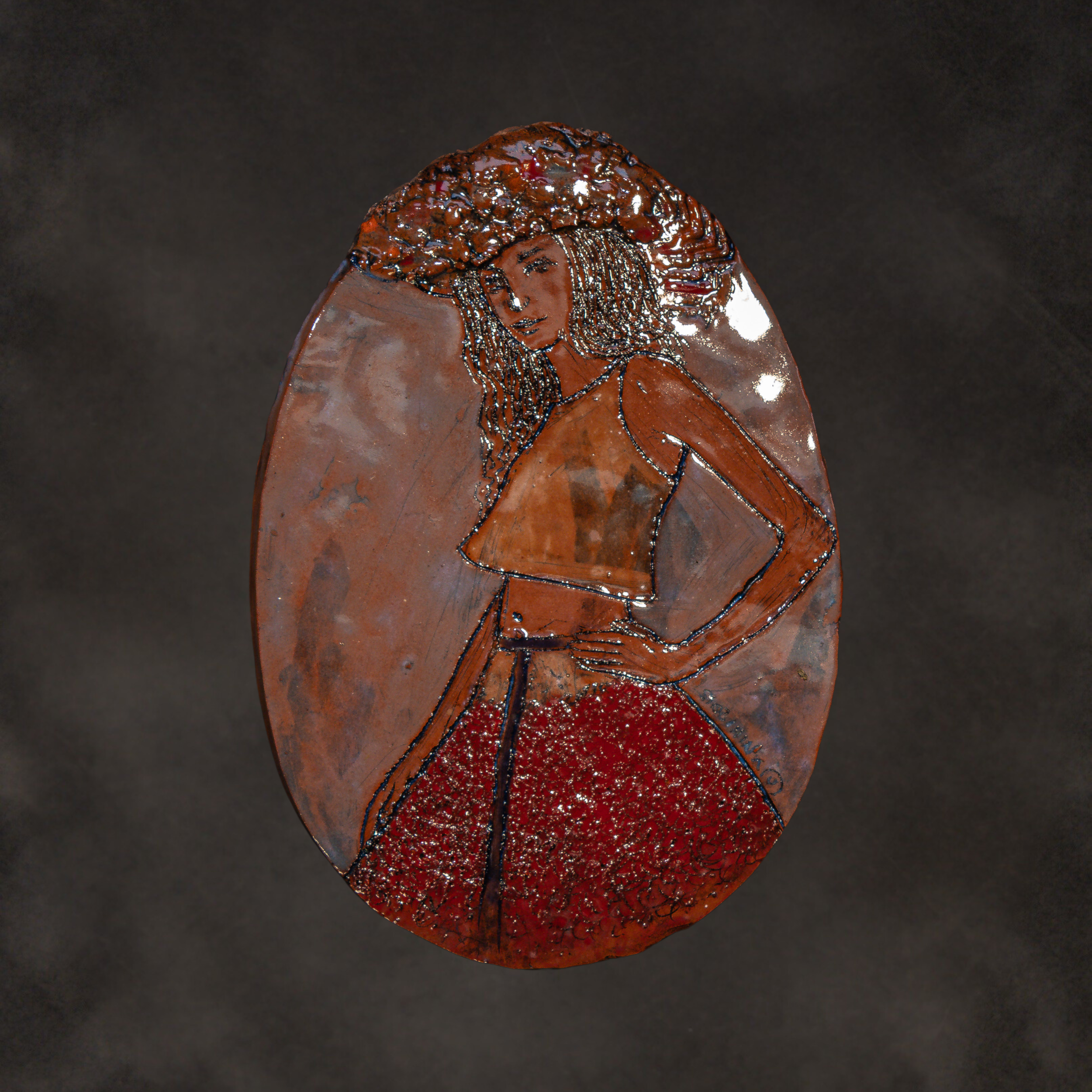 "Relief Studies", ceramic, 17 × 17 in., 2015