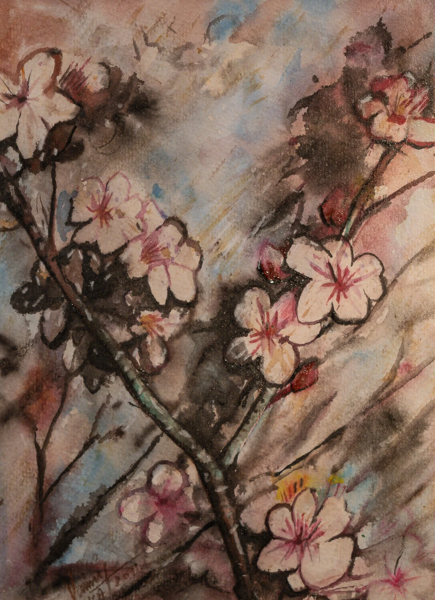 "Sakura", watercolor on paper, 9 × 12 in., 2004