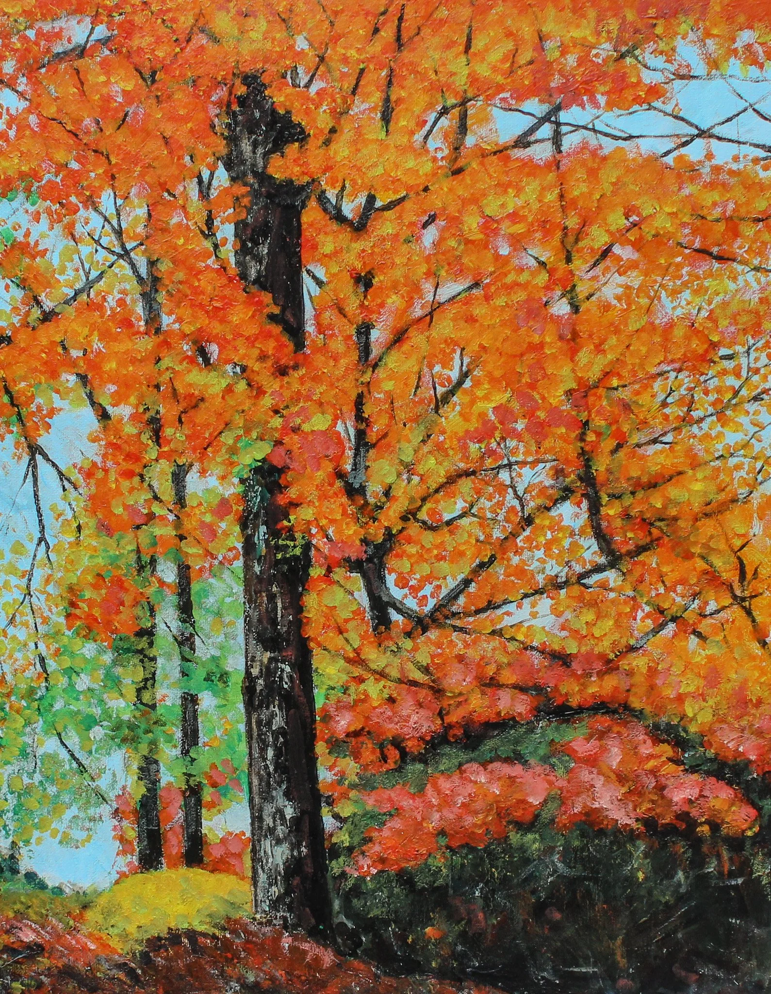 "Verdant Reverie", acrylic on canvas, 16 × 20 in., 2009