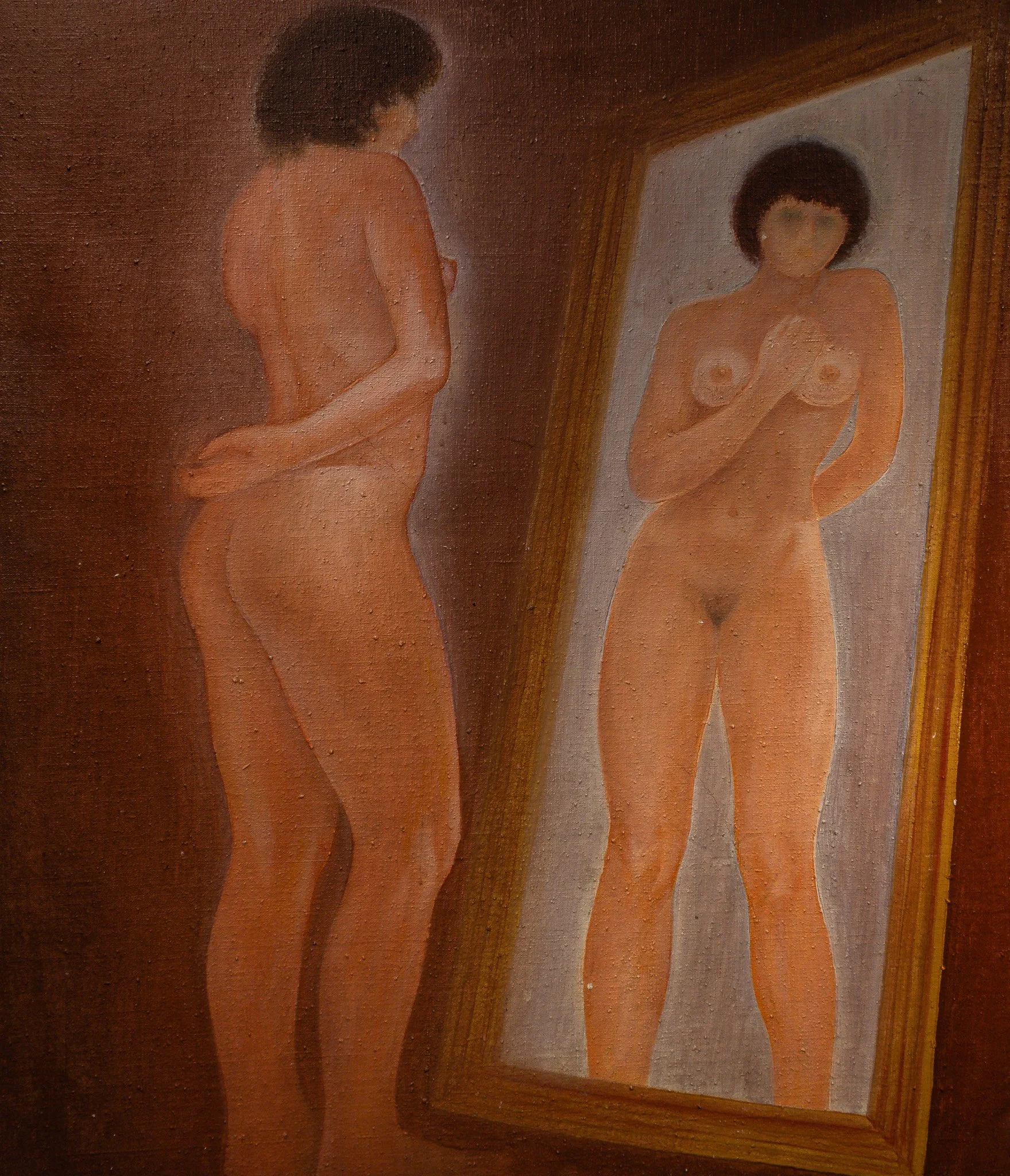 "Self Examination", oil on canvas, 22 × 26 in., 1987