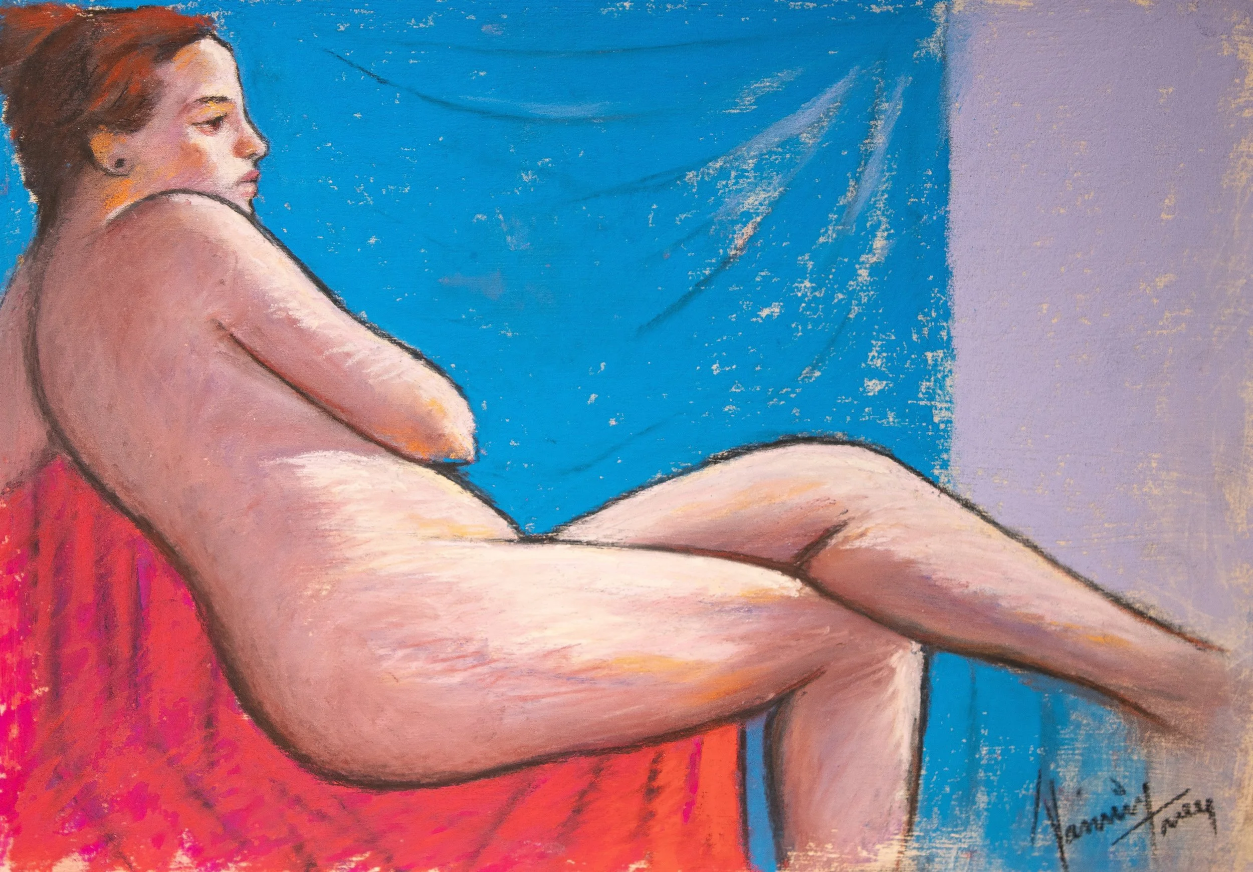 "Live Figure Studies", pastel on paper, 9 × 12 in., 2024