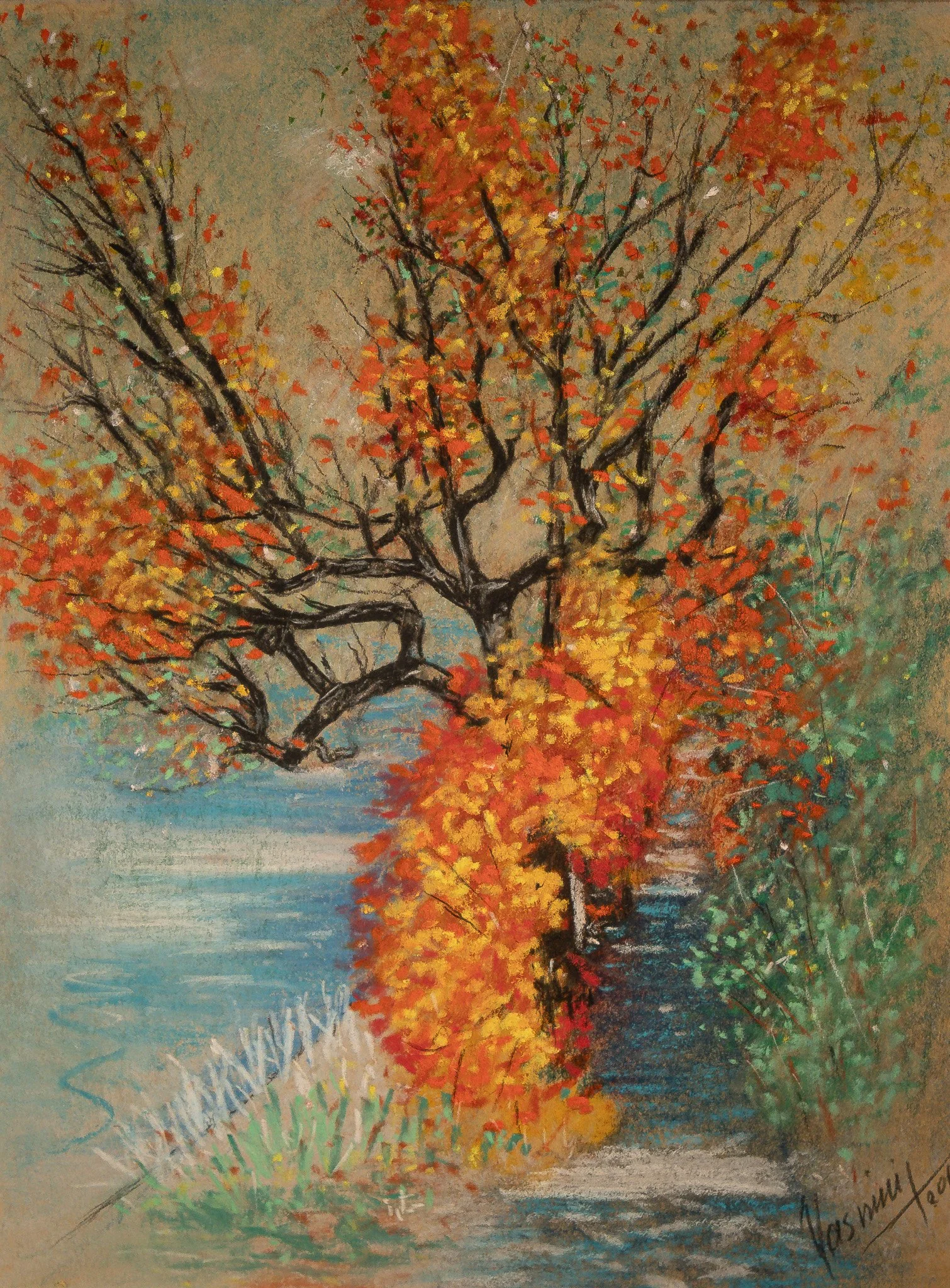 "Branching Out", pastel on paper, 9 × 12 in., 2014