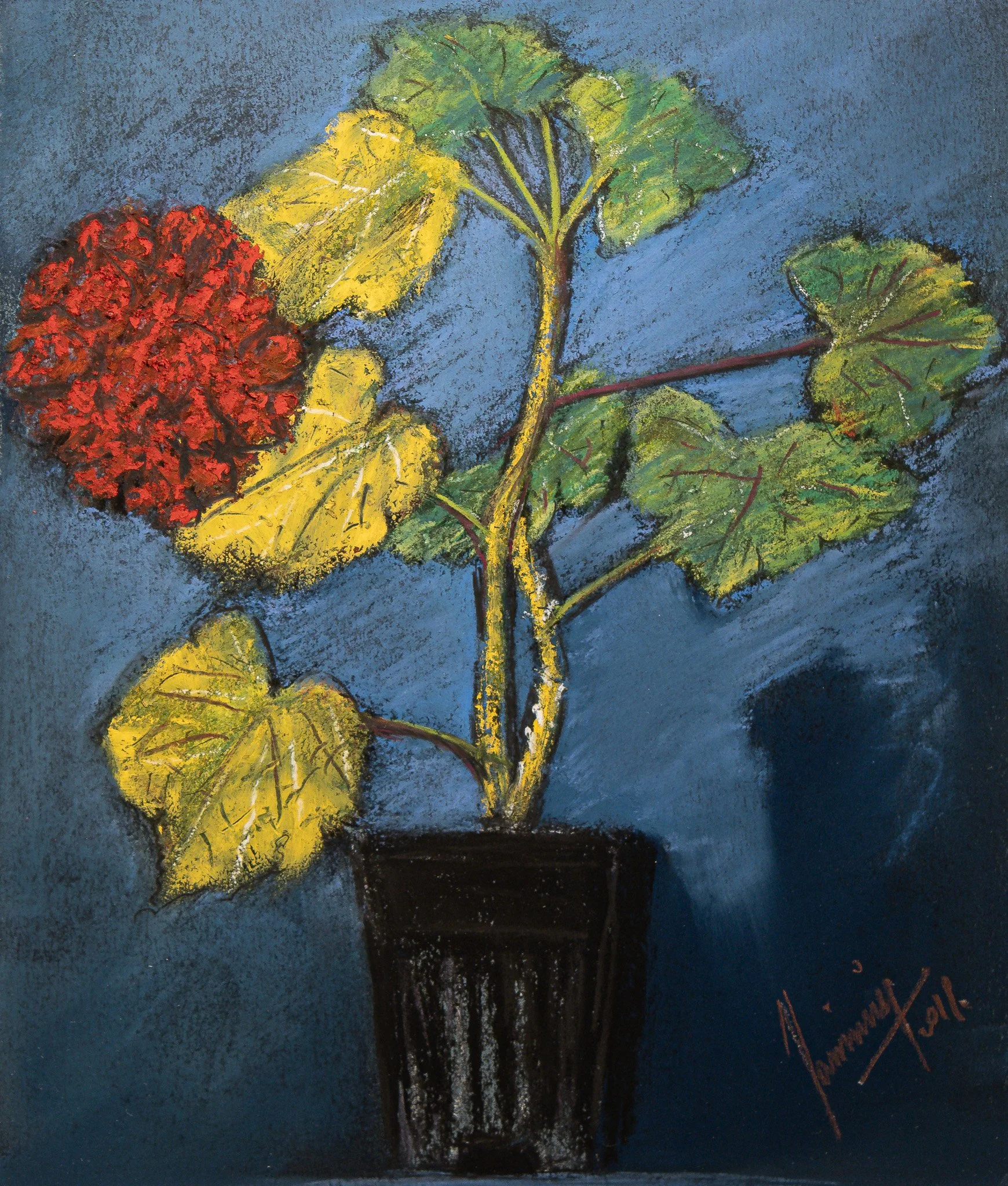 "Botanical Series", pastel on paper, 9 × 10 in., 2019