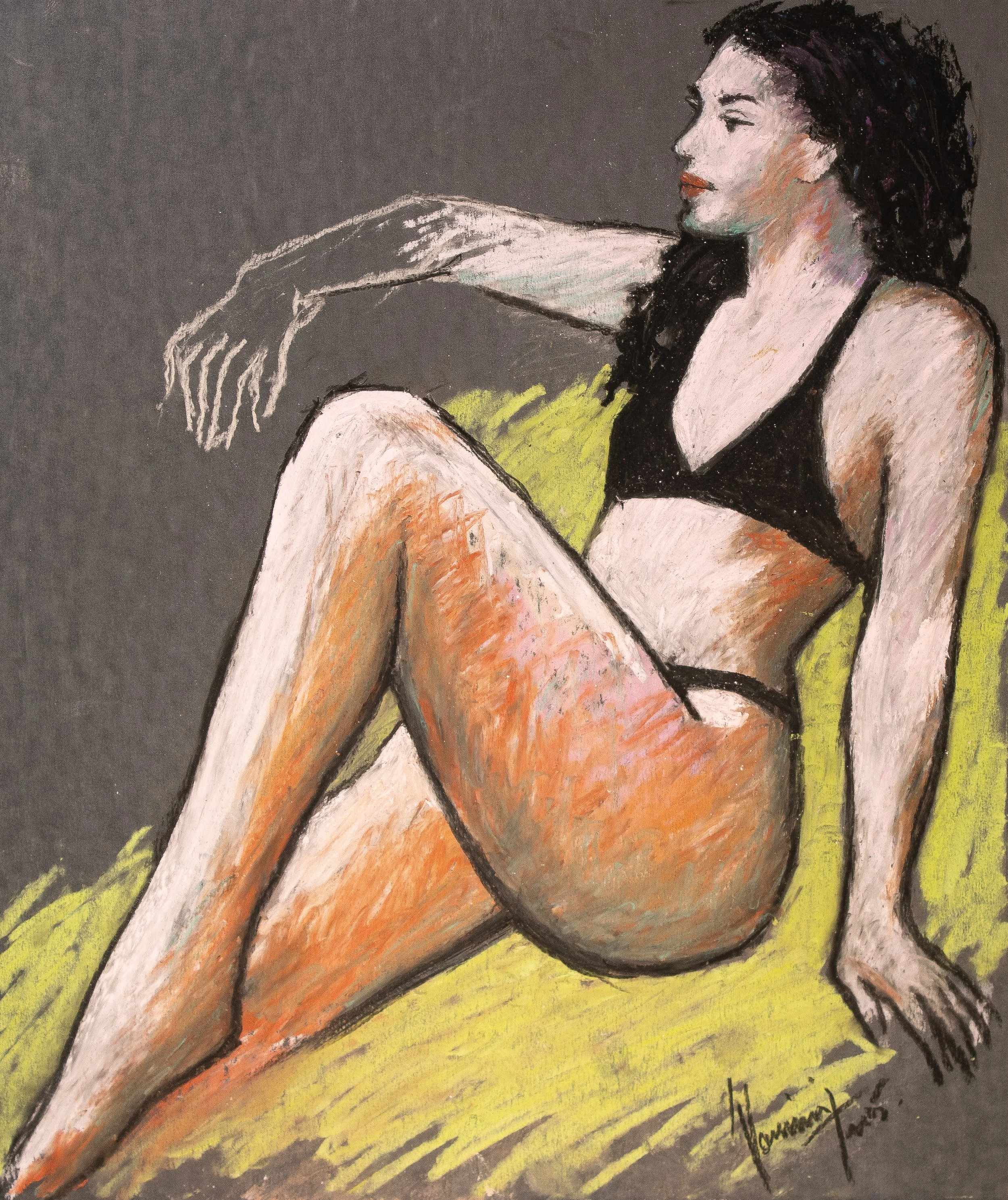 "Live Figure Studies", pastel on paper, 9 × 11 in., 2025