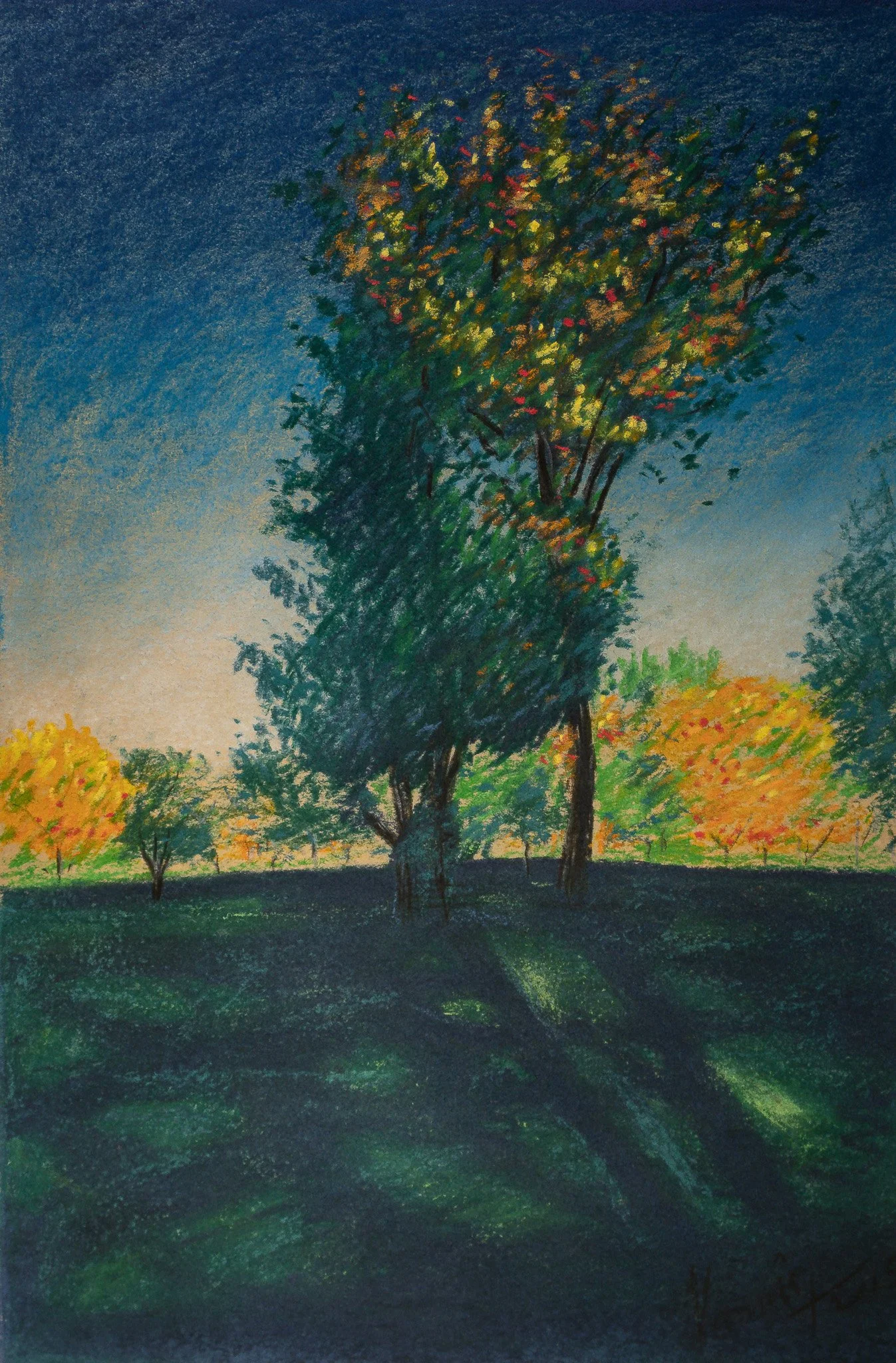 "Quiet Hour", pastel on paper, 12 × 18 in., 2015