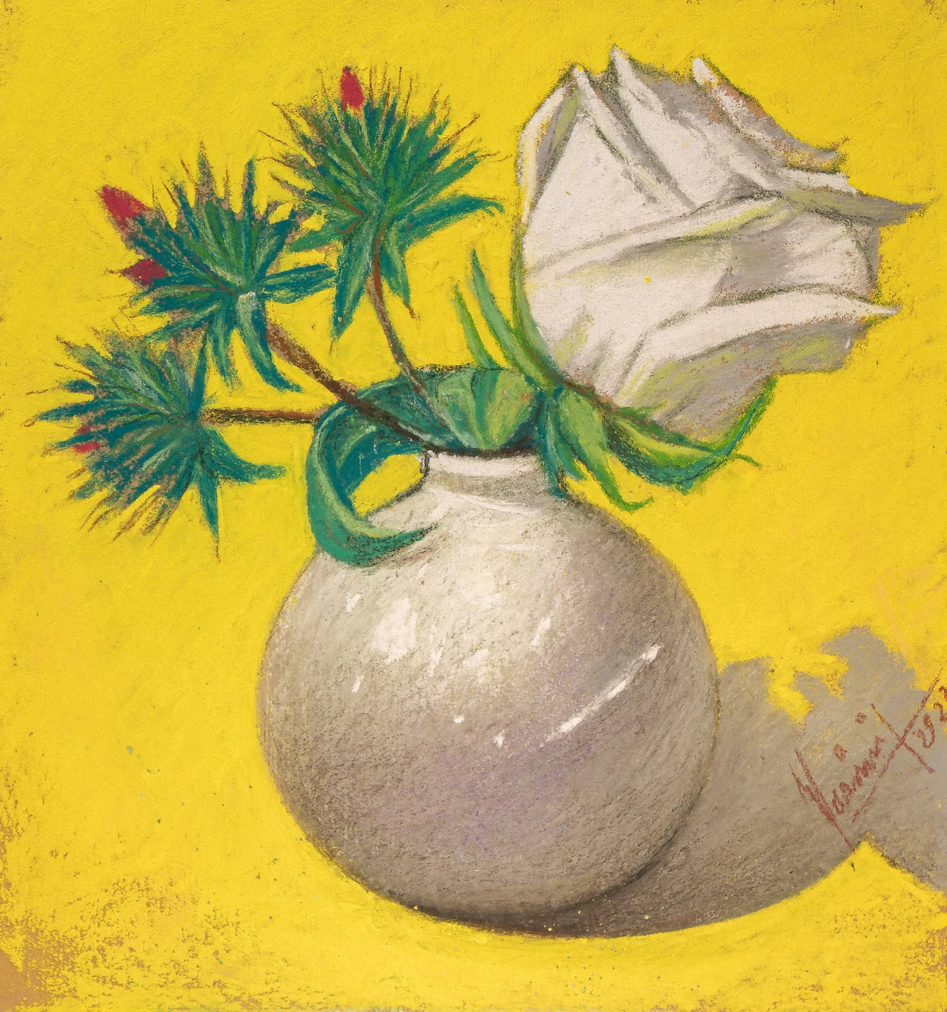 "Botanical Series", pastel on paper, 9 × 10 in., 2022