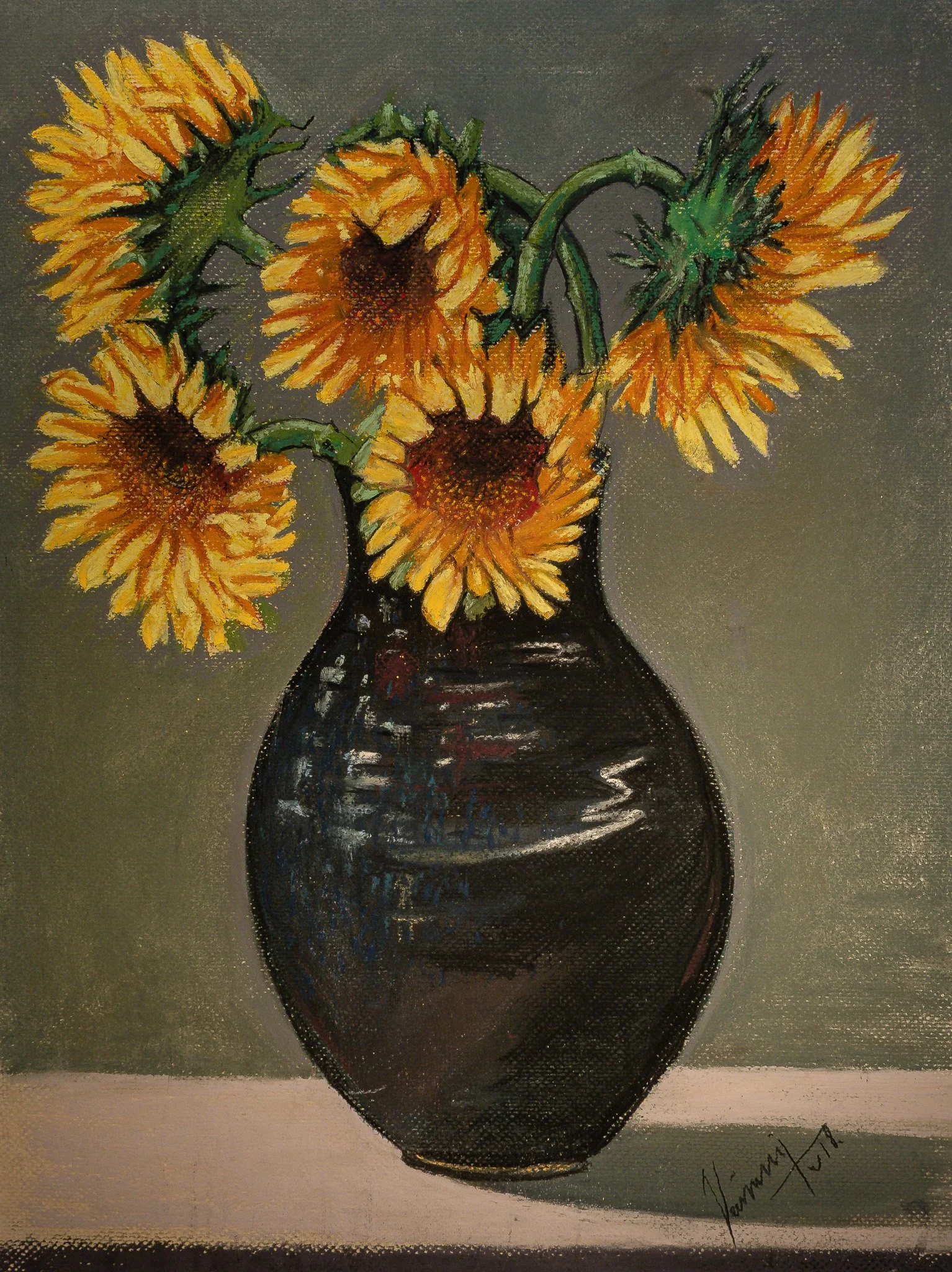 "Botanical Series", pastel on paper, 18 × 24 in., 2018