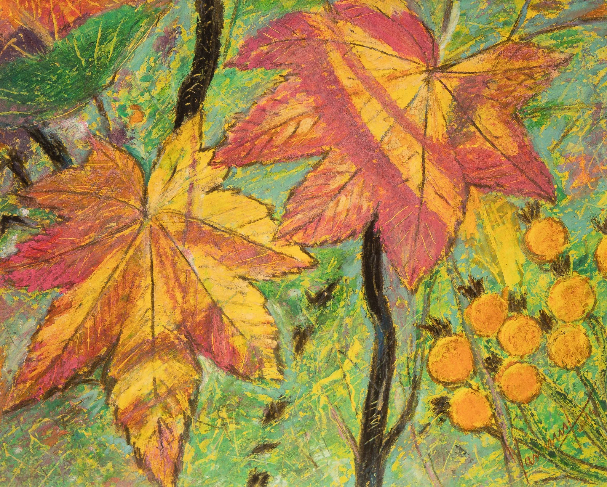"Foliage", pastel on paper, 8 × 10 in., 2014