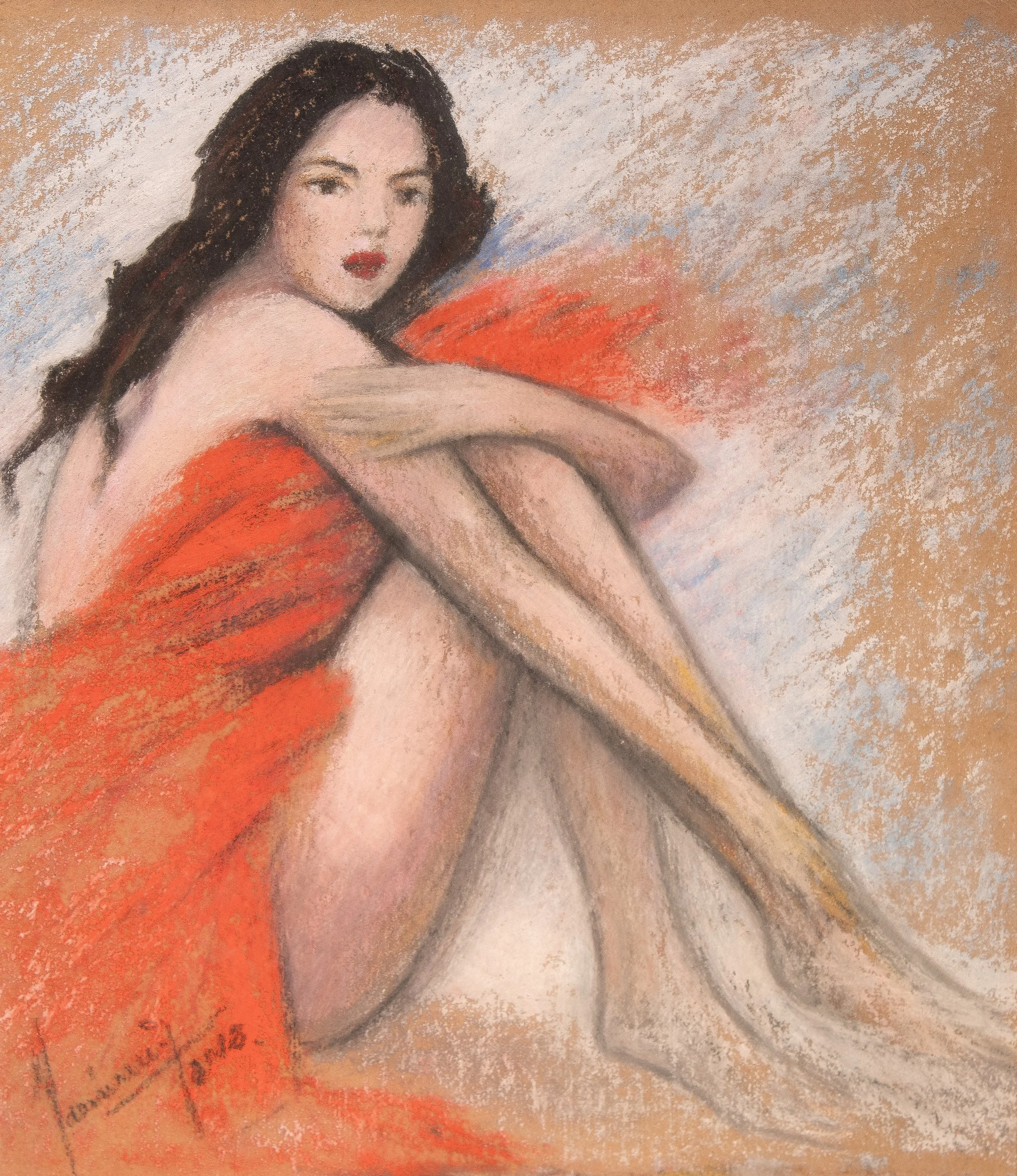 "Live Figure Studies", pastel on paper, 9 × 10 in., 2018