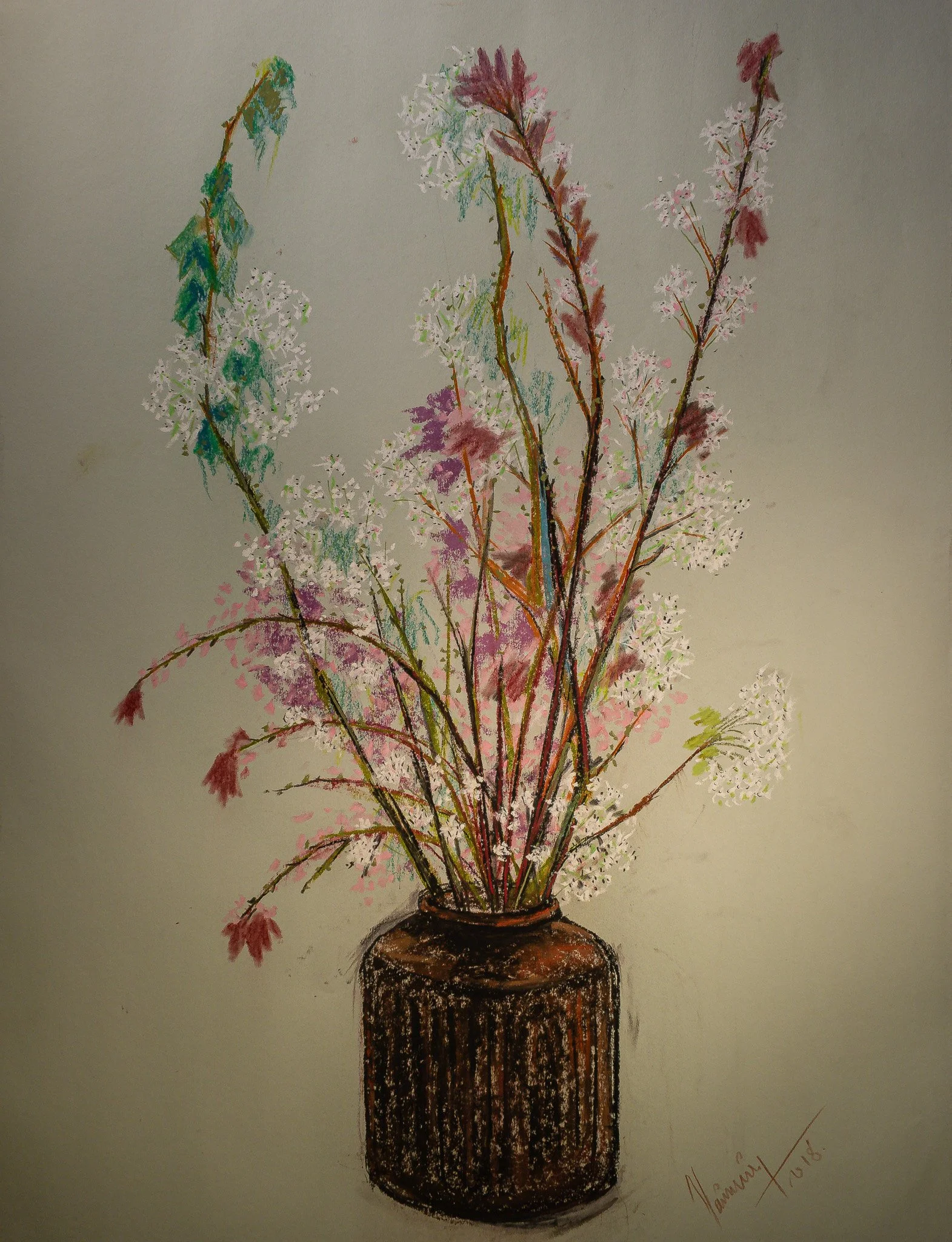 "Botanical Series", pastel on paper, 24 × 32 in., 2018