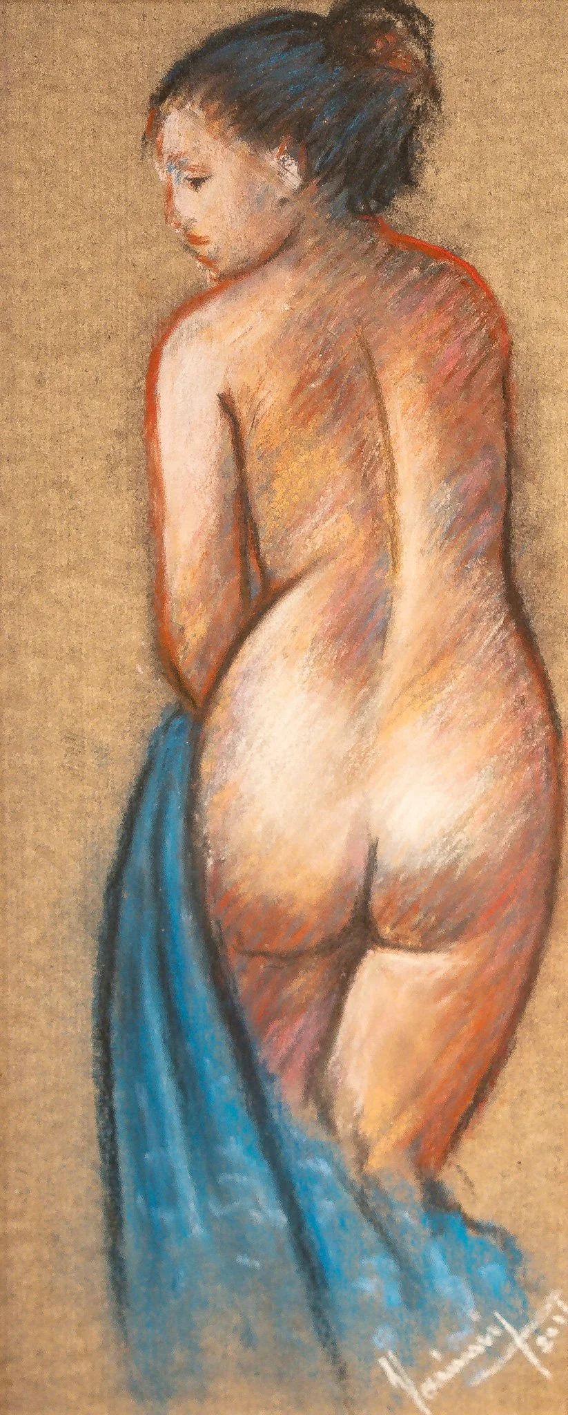 "Live Figure Studies", pastel on paper, 4 × 9.5 in., 2018