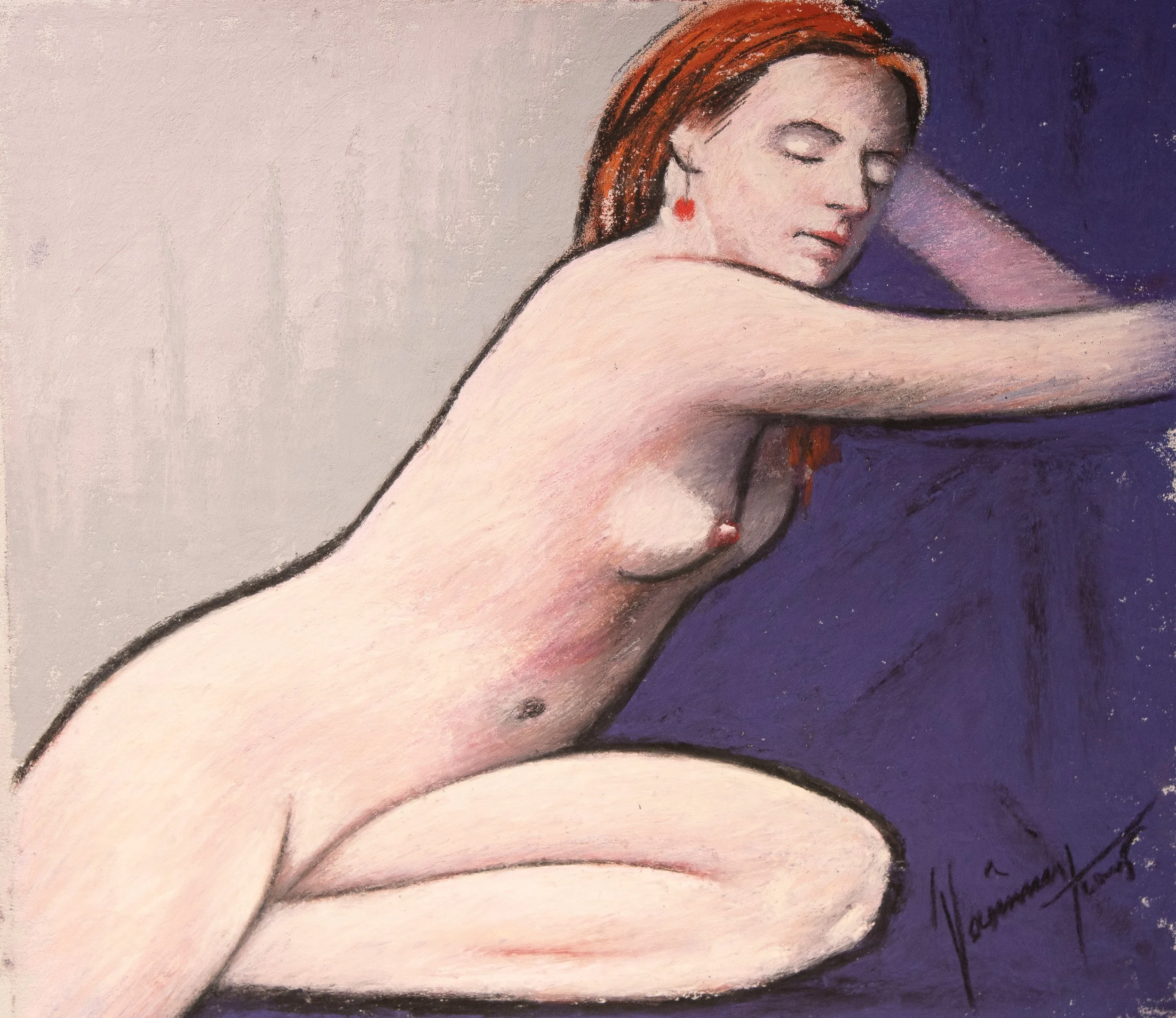 "Live Figure Studies", pastel on paper, 9 × 10 in., 2025