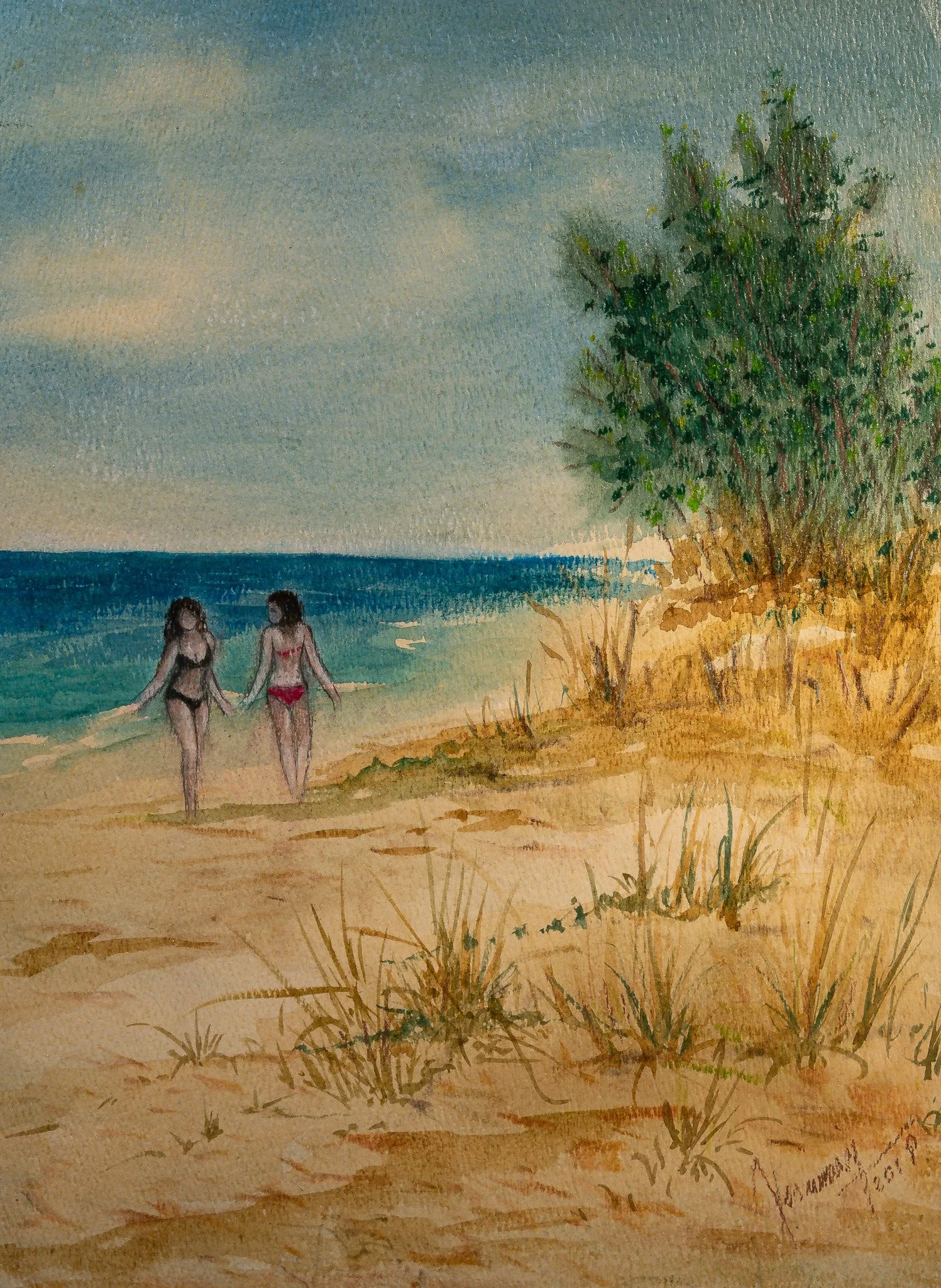 "Summer Dialogue", watercolor on paper, 12 × 16 in., 2019