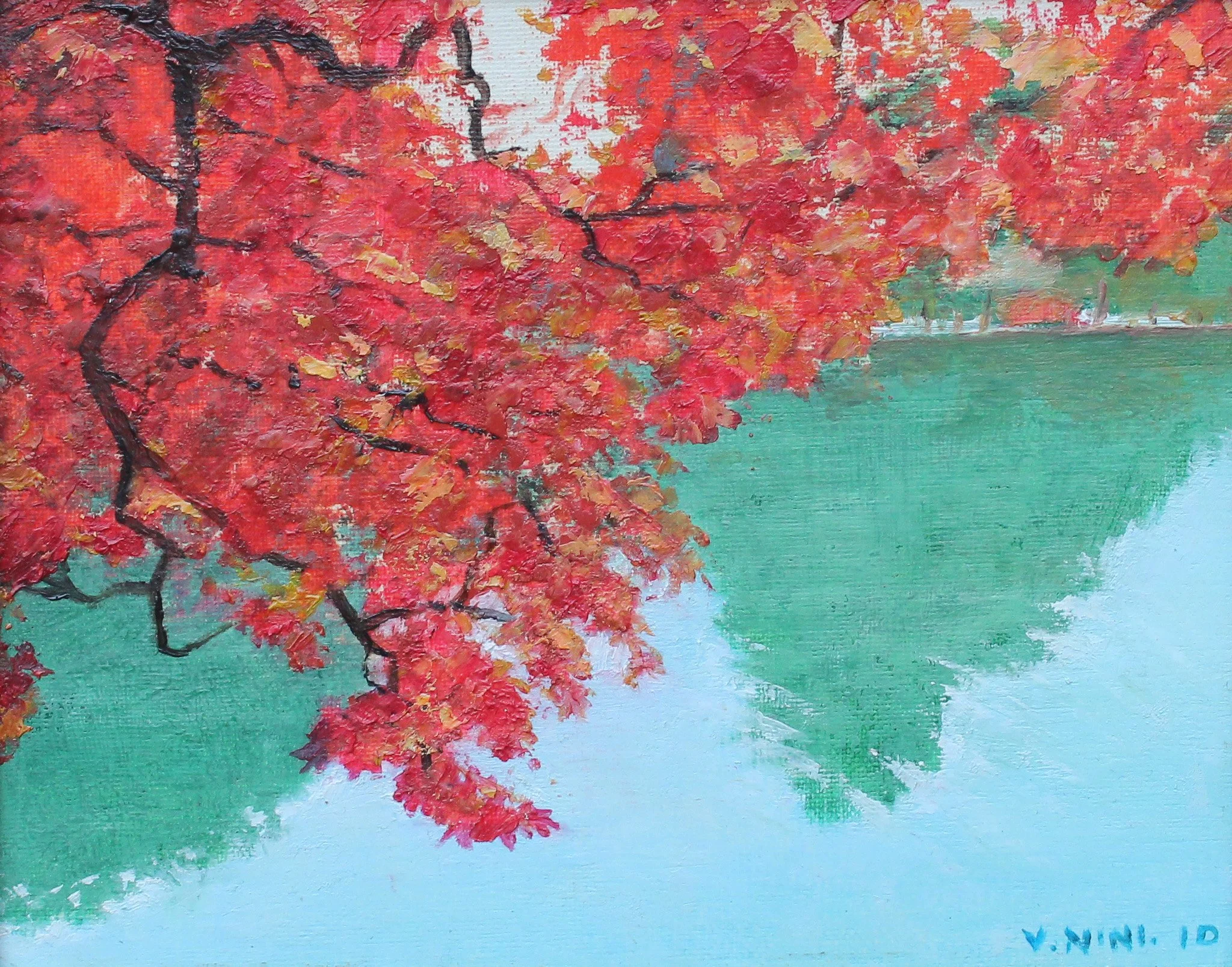 "Scarlet", acrylic on canvas, 8 × 10 in., 2010