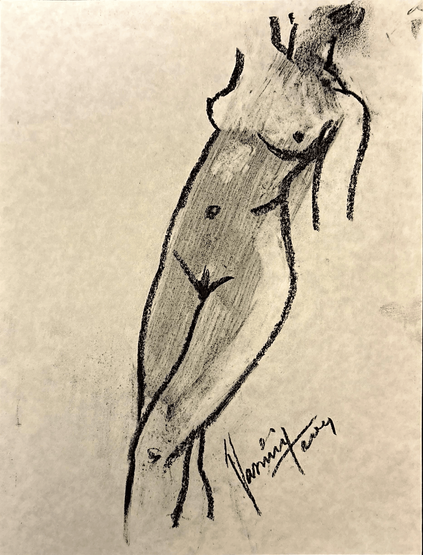 "Technical Warm-ups", charcoal on paper, 9 × 11.75 in., 2024