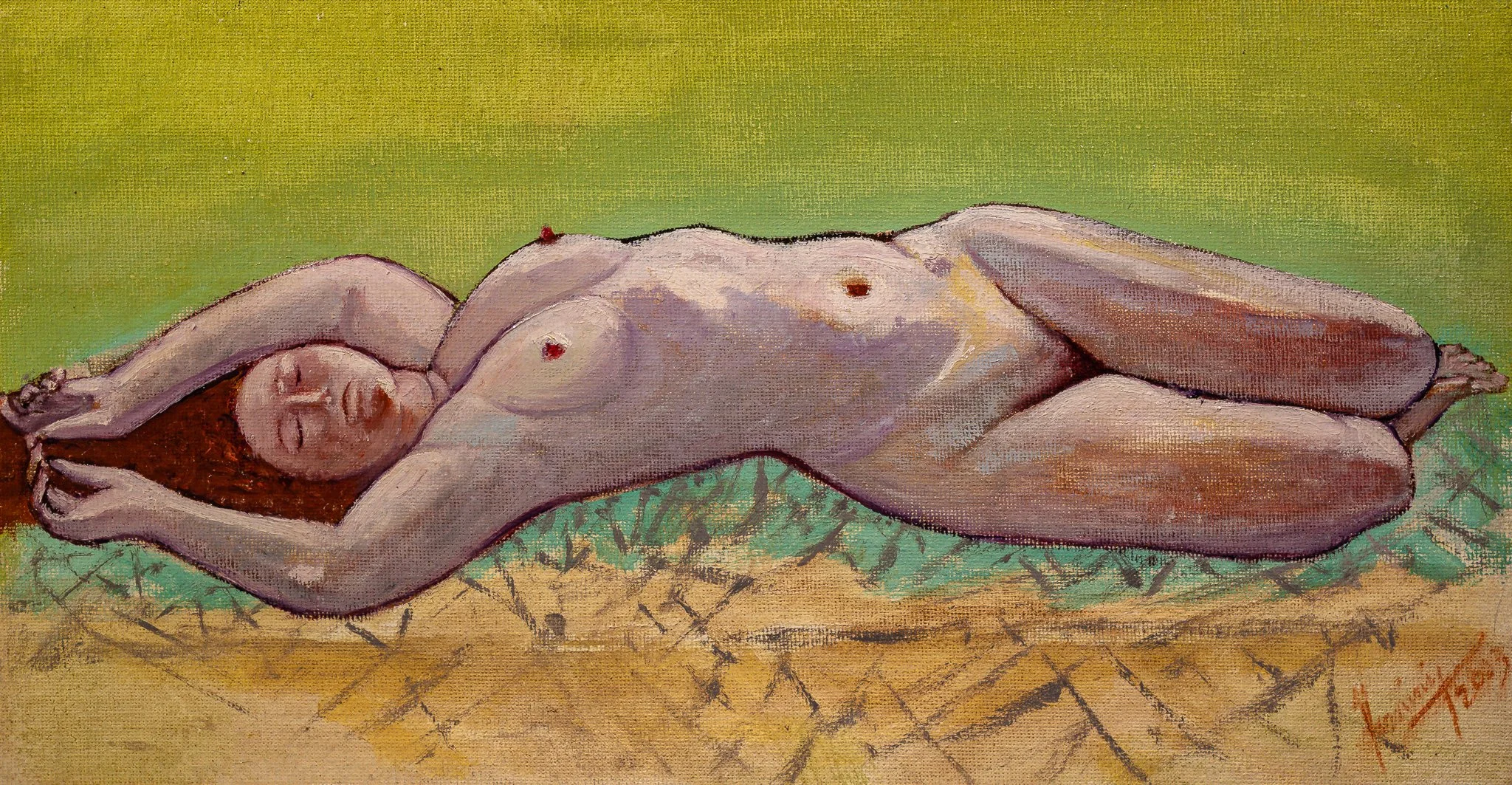 "Live Figure Studies", oil on canvas, 10 × 16 in., 2023