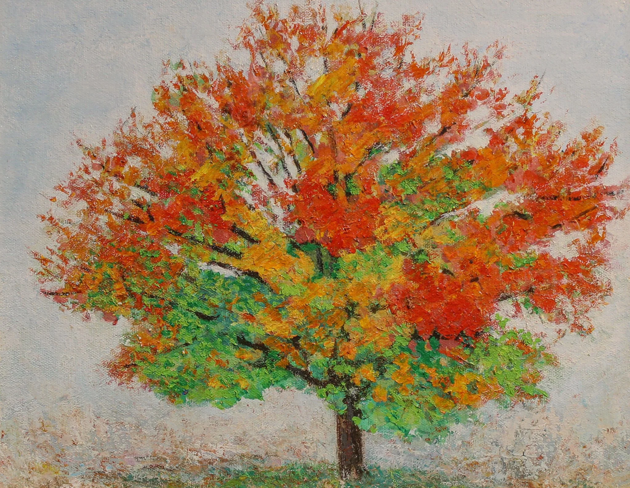 "Solitary Bloom", acrylic on canvas, 11 × 14 in., 2009