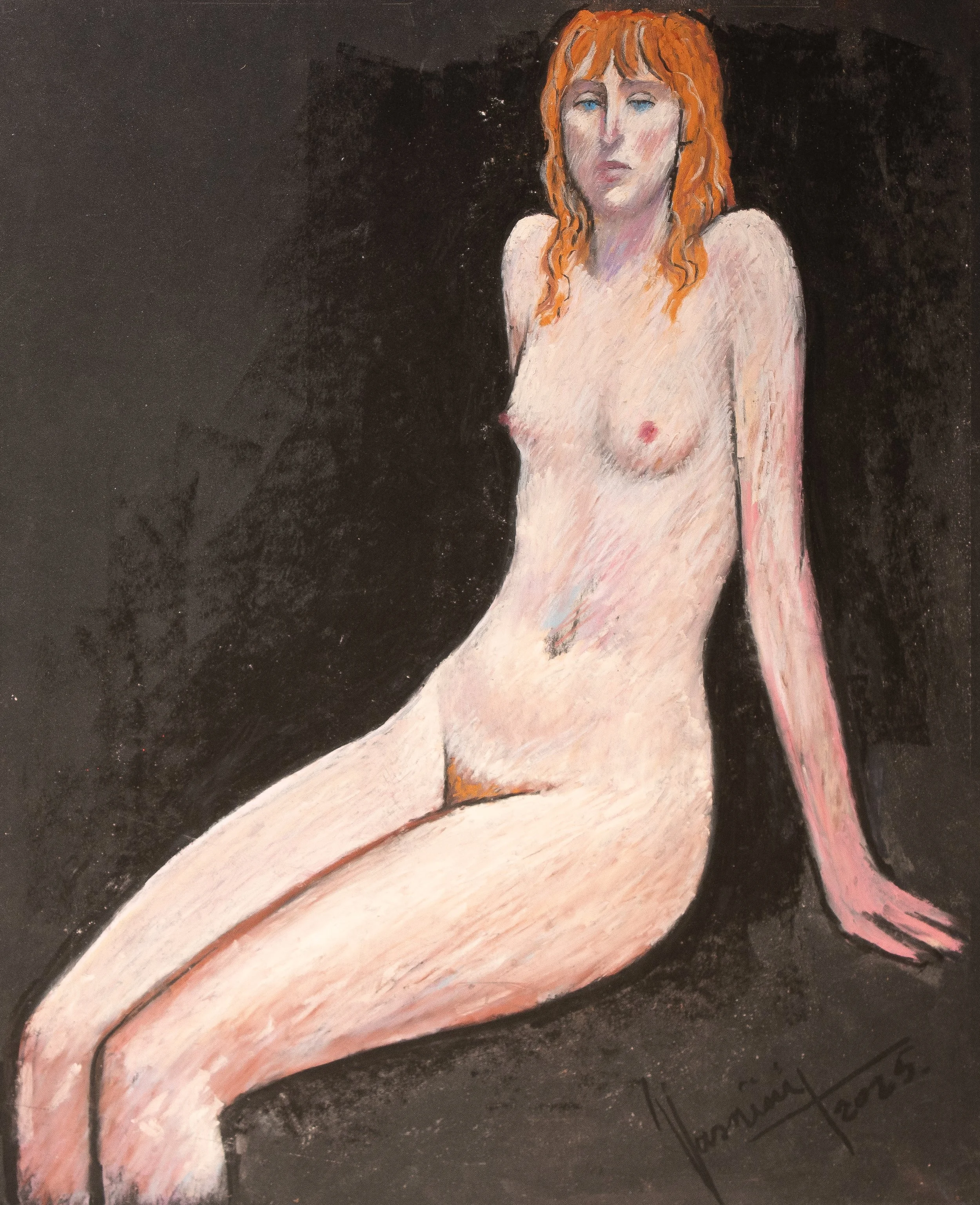 "Live Figure Studies", pastel on paper, 9 × 11 in., 2025