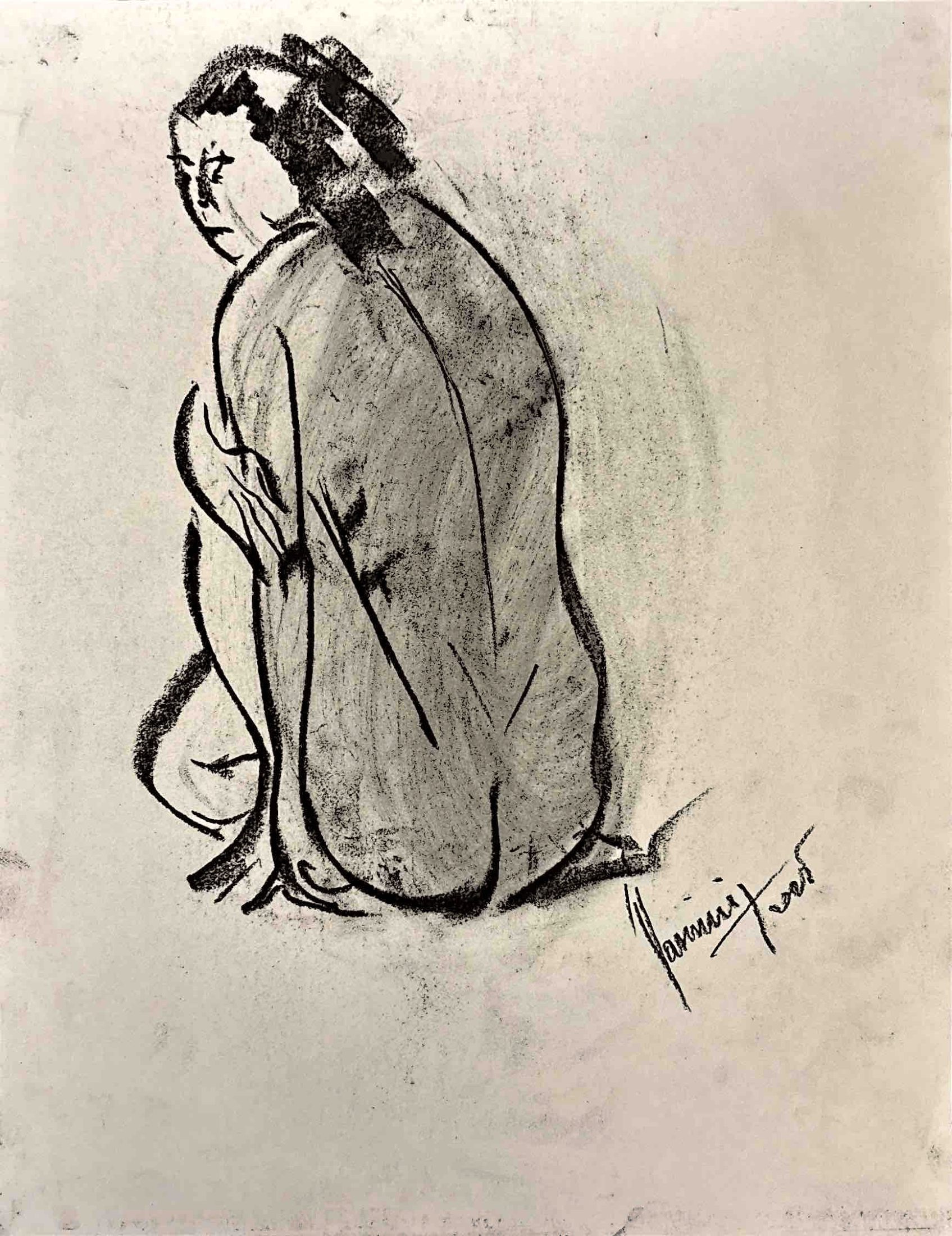 "Technical Warm-ups", charcoal on paper, 9 × 11.75 in., 2025