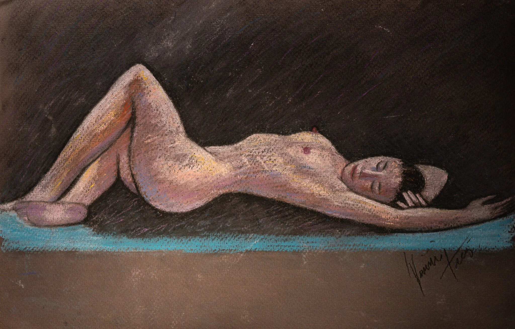 "Live Figure Studies", pastel on paper, 11.5 × 17.5 in., 2025