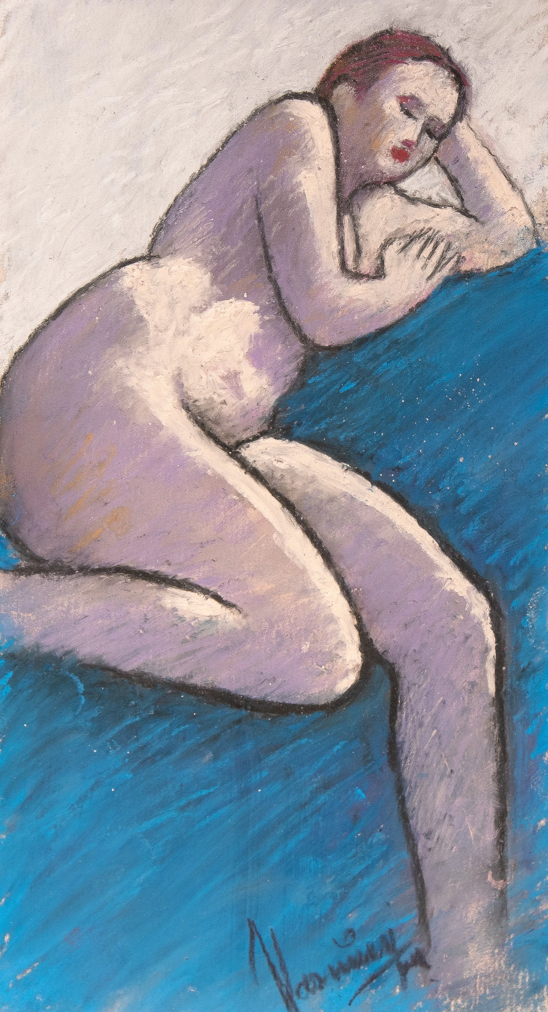 "Live Figure Studies", pastel on paper, 4.25 × 8 in., 2024