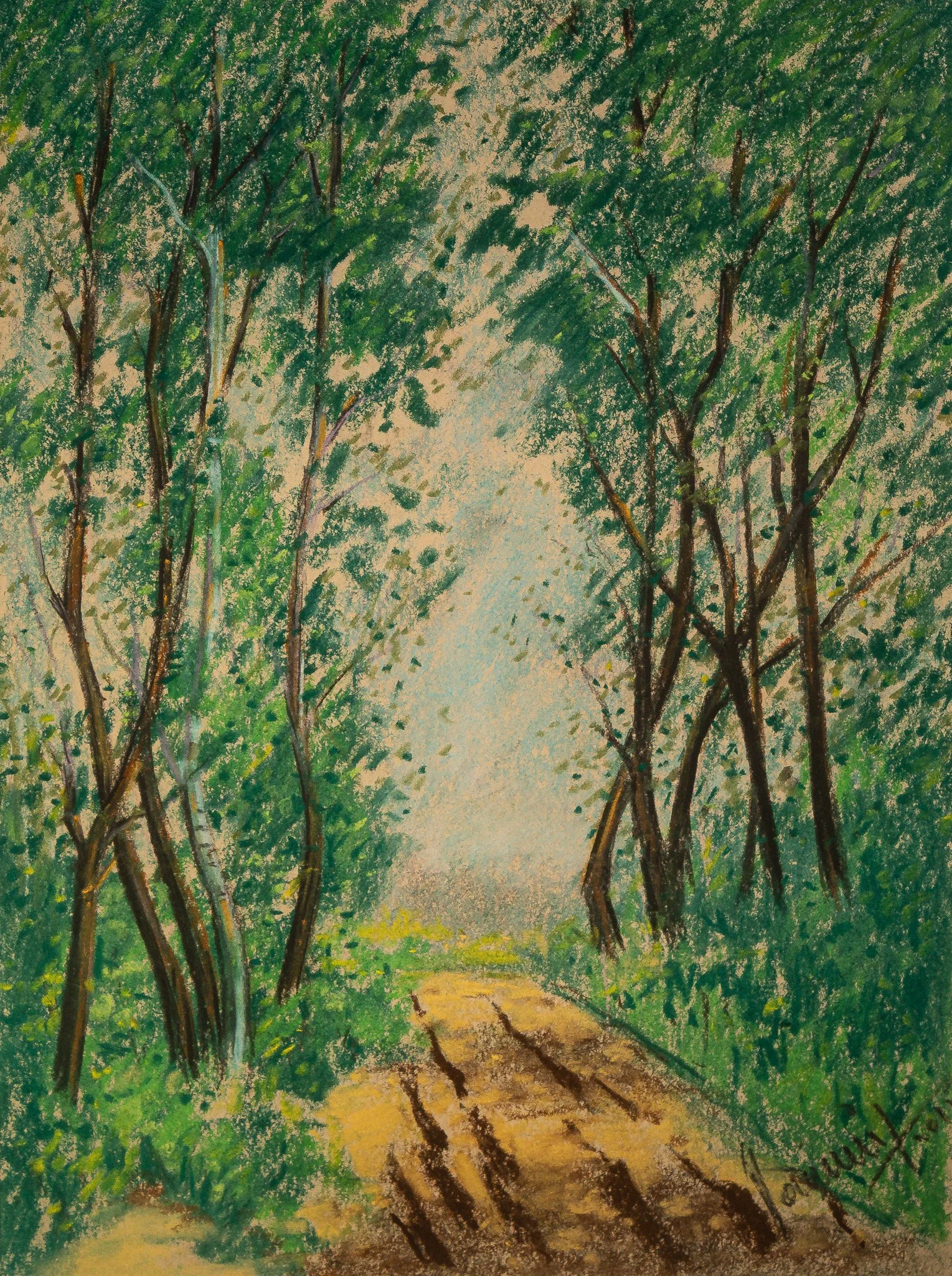 "Canopy", pastel on paper, 9 × 12 in., 2015
