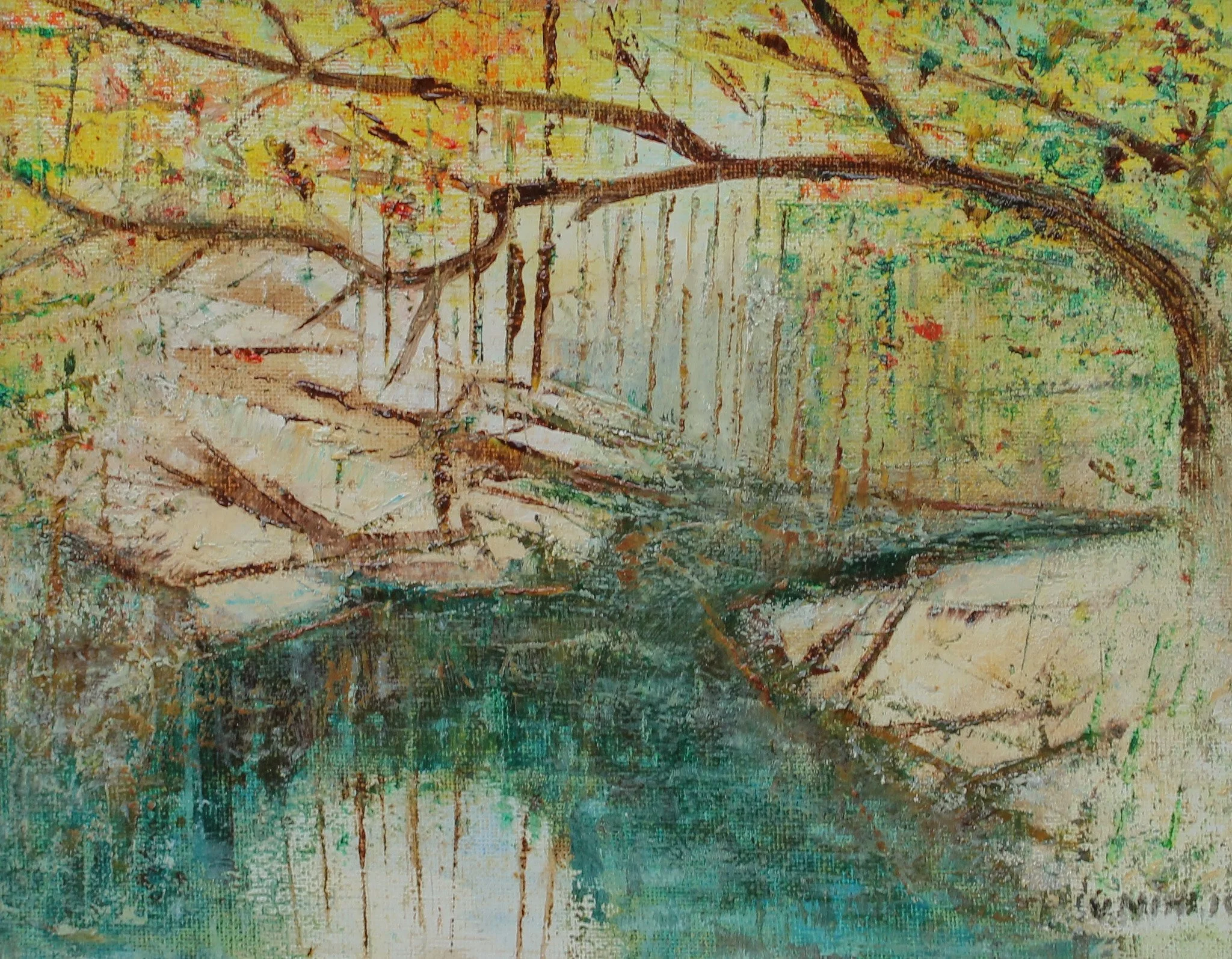 "Veins", acrylic on canvas, 8 × 10 in., 2010