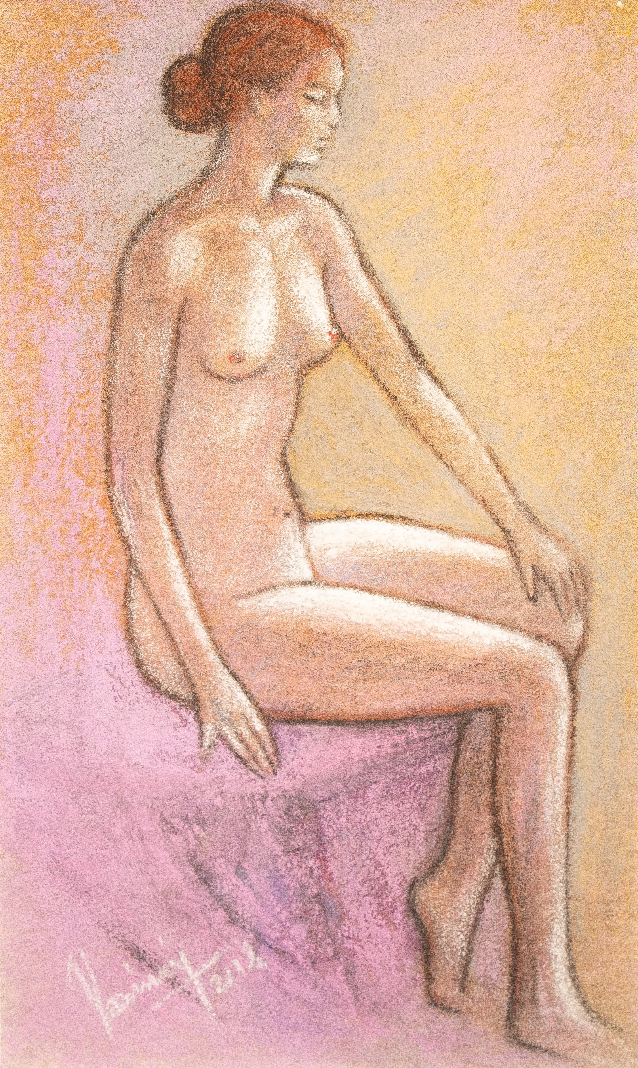 "Live Figure Studies", pastel on paper, 6 × 10 in., 2018