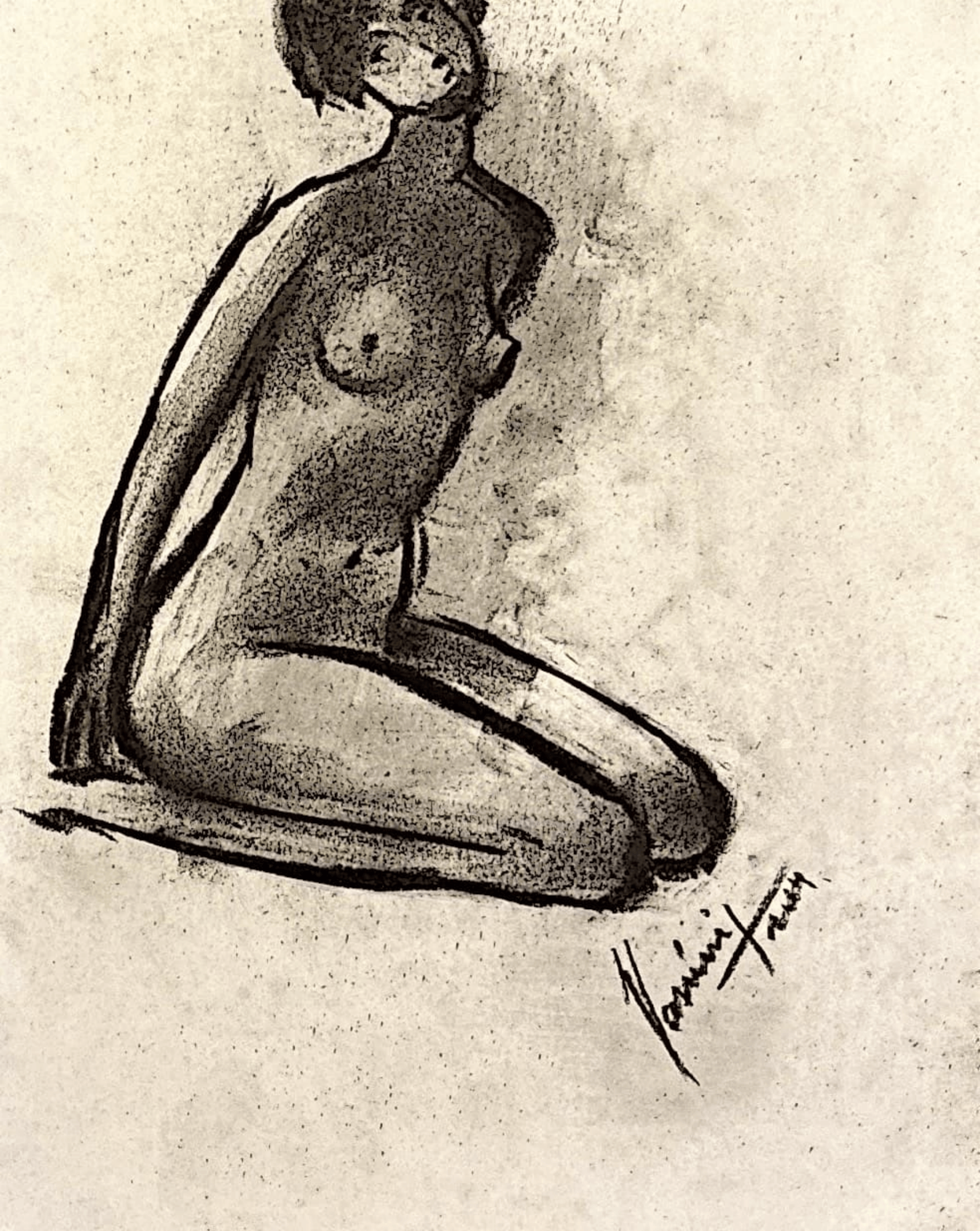 "Technical Warm-ups", charcoal on paper, 9 × 11.75 in., 2024