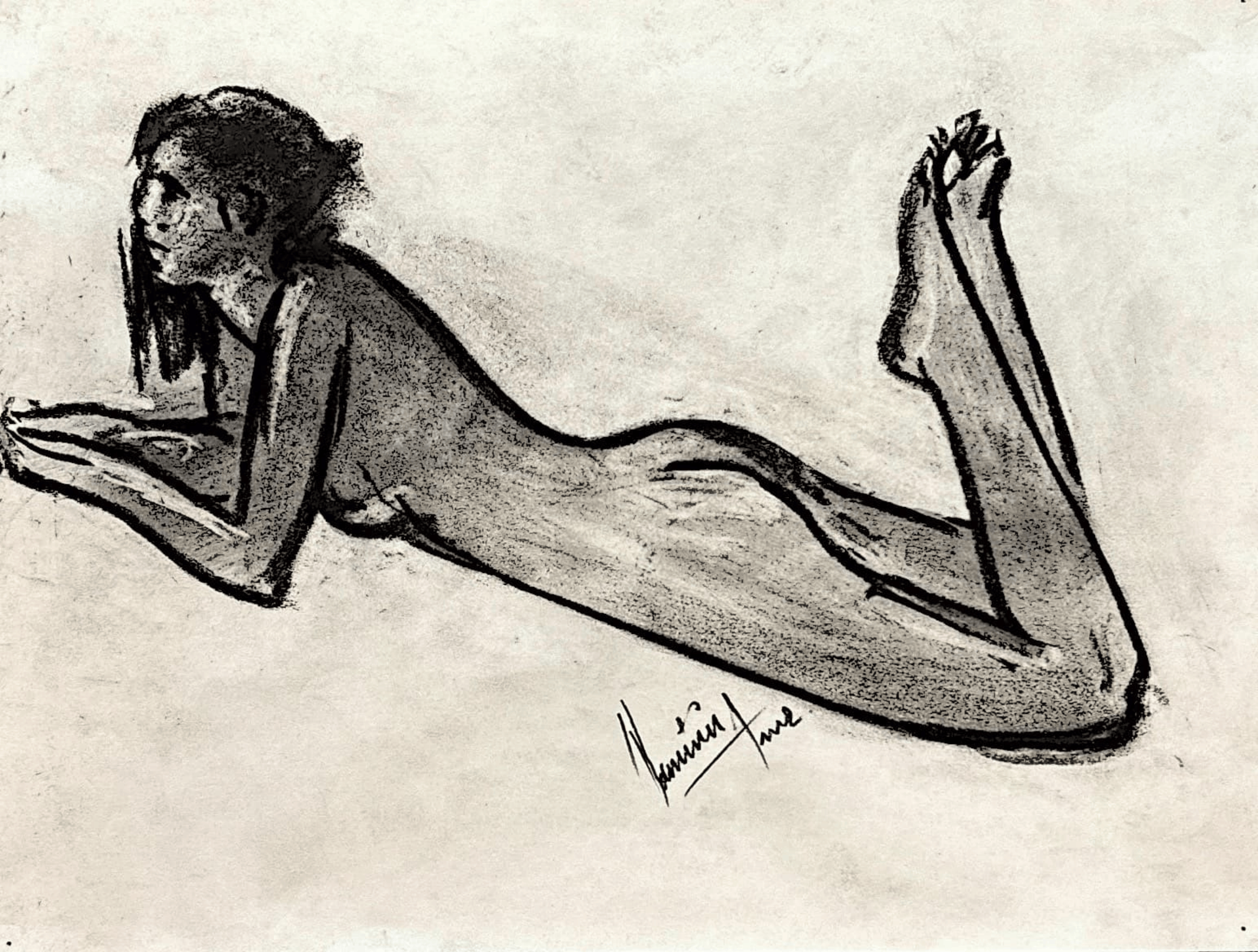 "Technical Warm-ups", charcoal on paper, 9 × 11.75 in., 2022