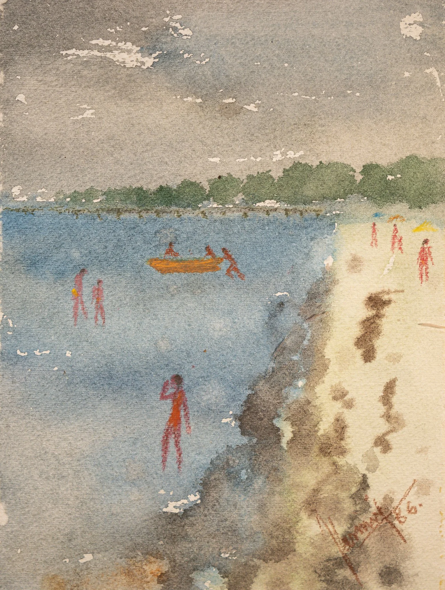 "Ionian Sea", watercolor on paper, 7 × 9 in., 1986