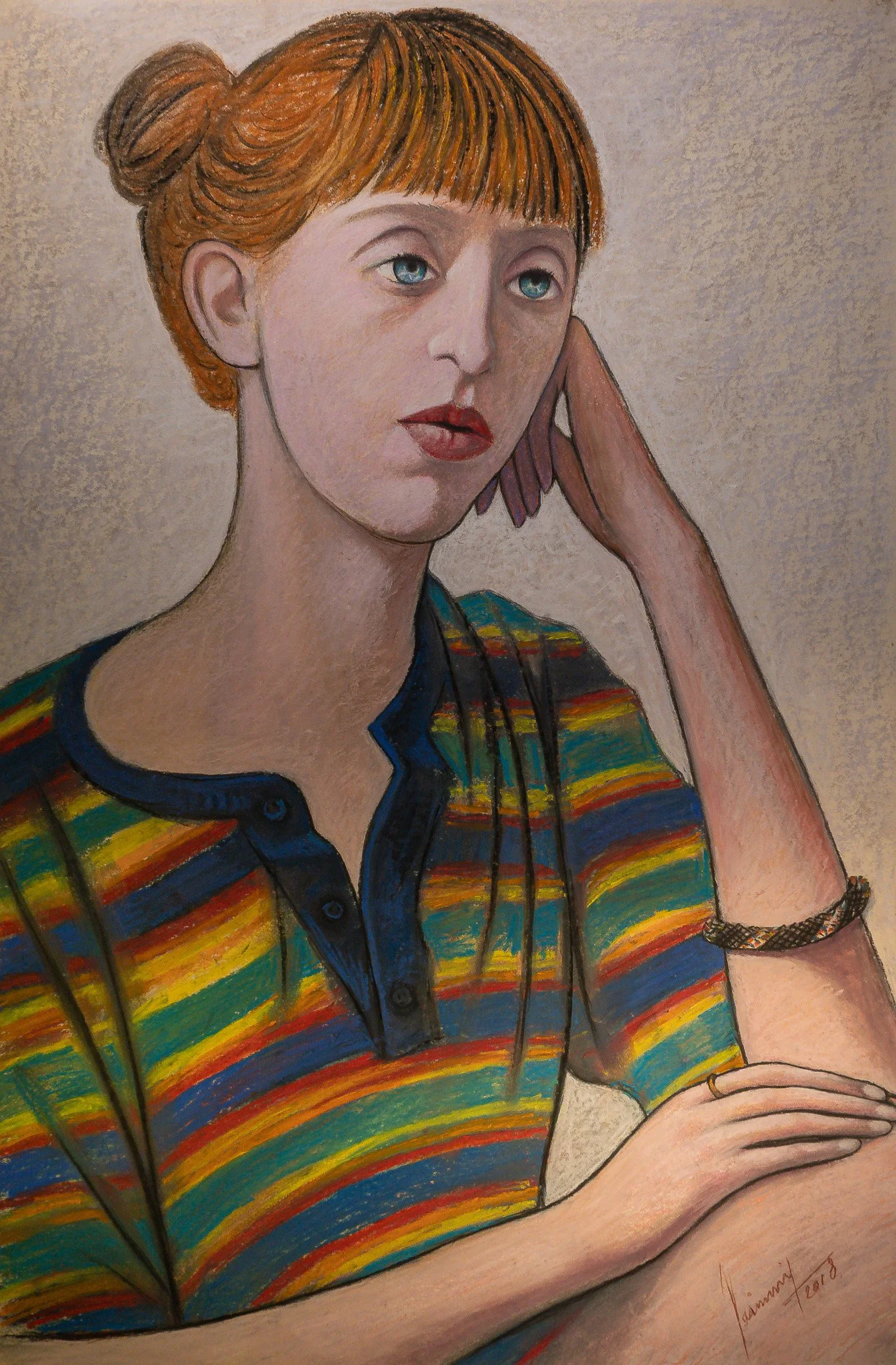 "Live Figure Studies", pastel on paper, 24 × 36 in., 2018