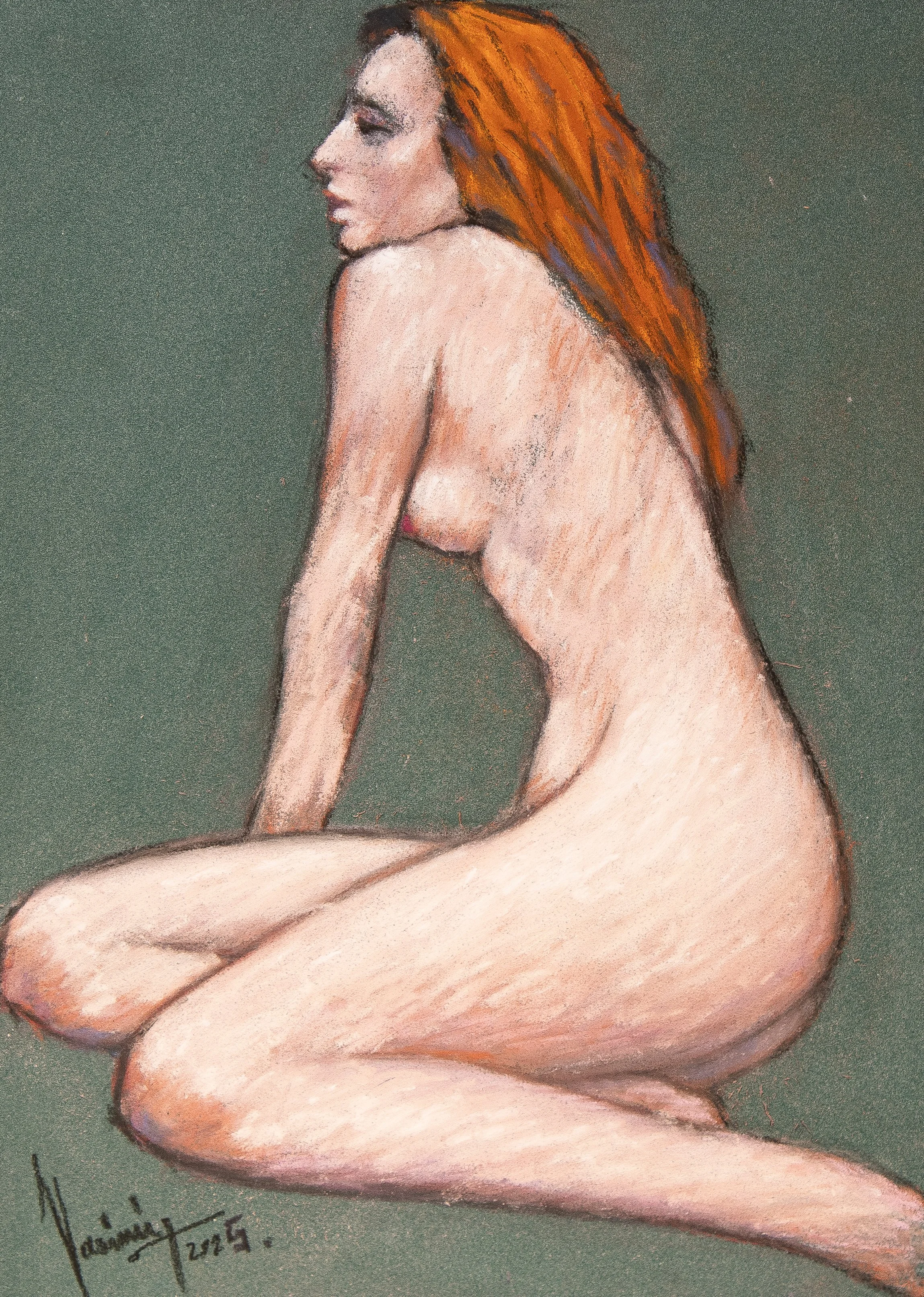 "Live Figure Studies", pastel on paper, 6 × 8 in., 2025