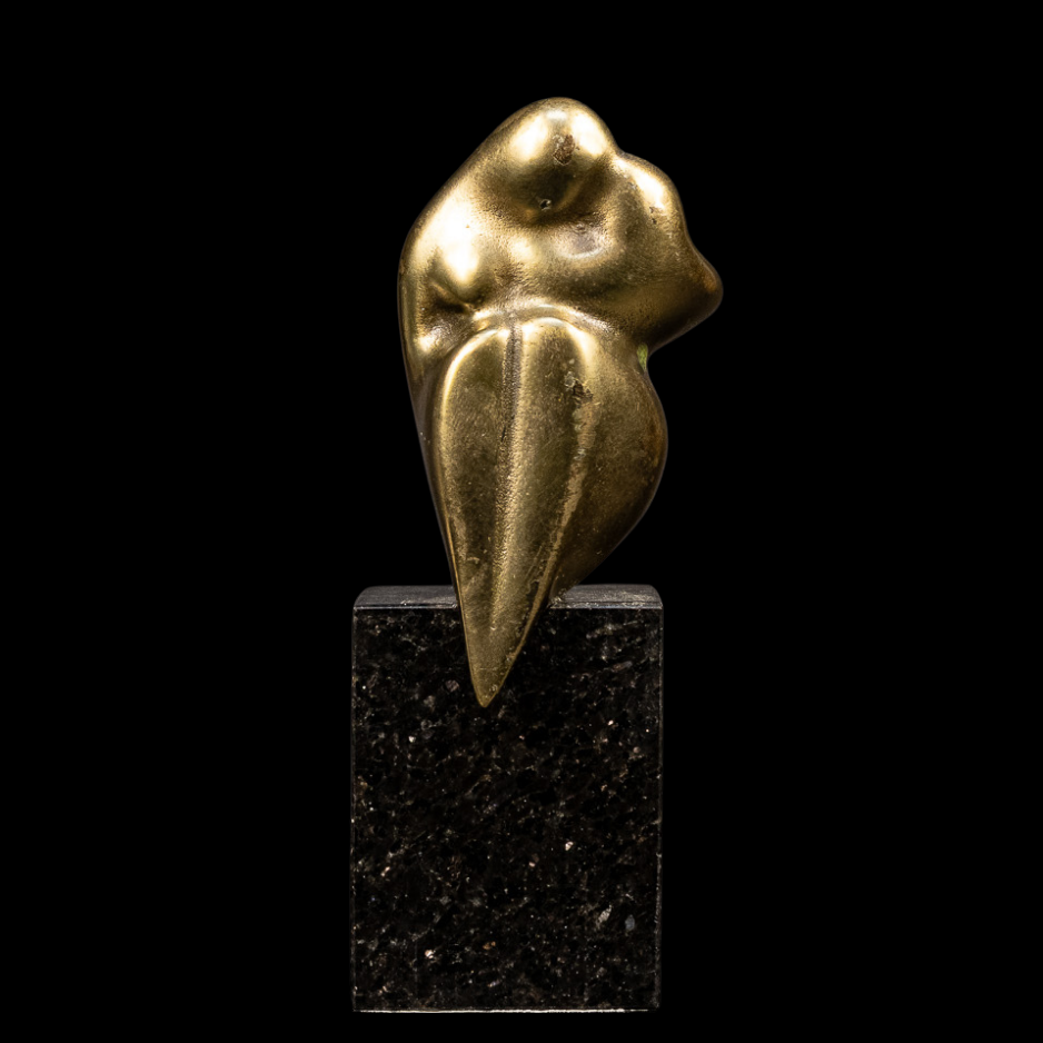 "Just Us", bronze on granite base, 5 × 2.5 × 2.5 in., 1998