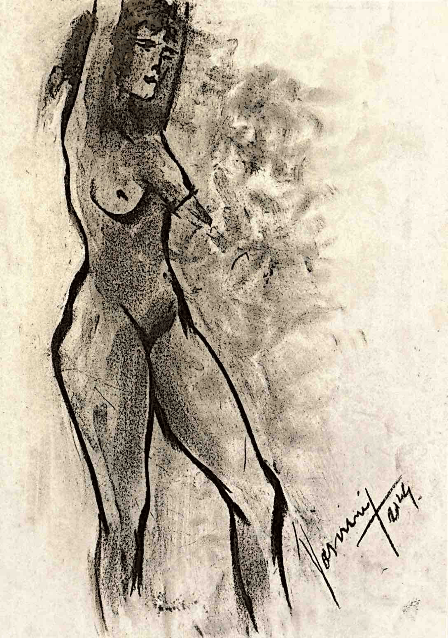 "Technical Warm-ups", charcoal on paper, 9 × 11.75 in., 2024