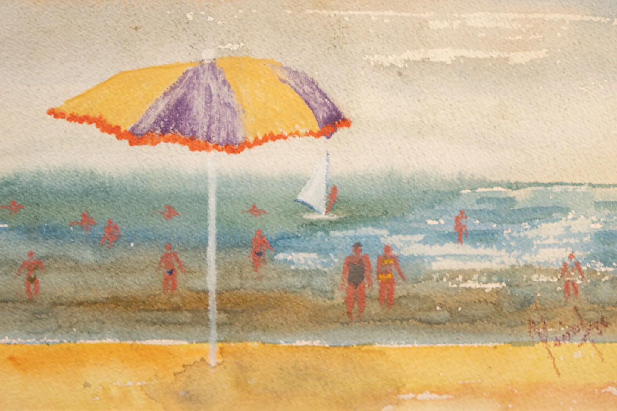 "Parasol", watercolor on paper, 6 × 9 in., 1986
