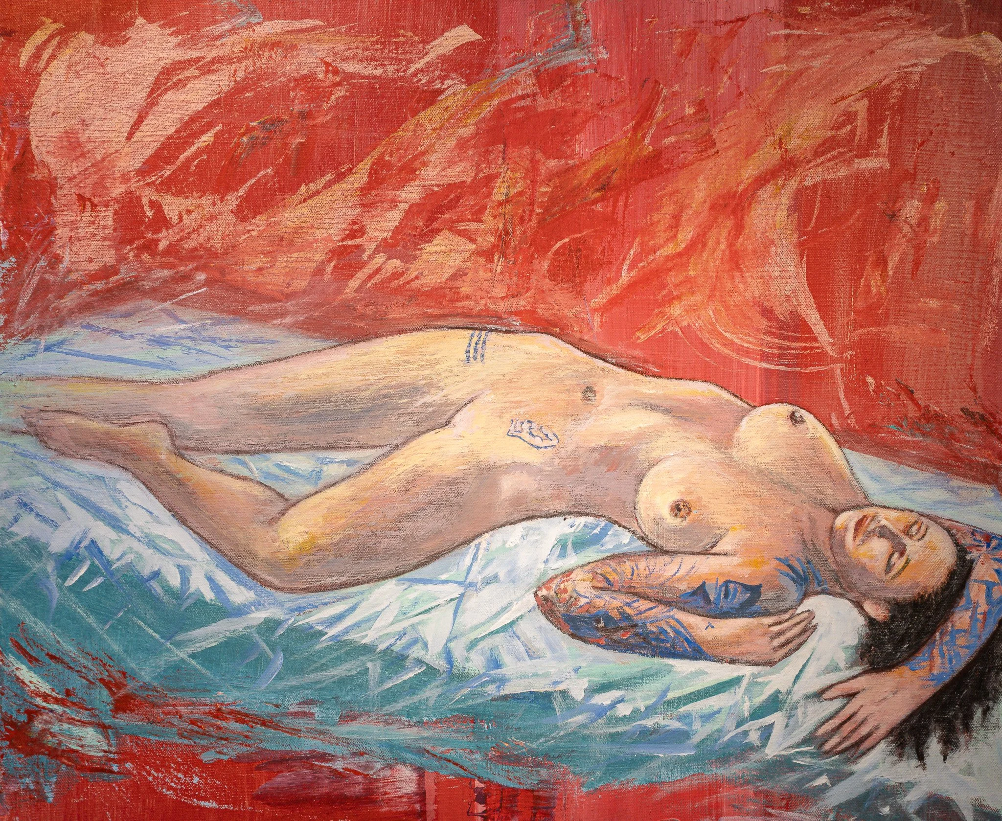 "Live Figure Studies", acrylic on canvas, 20 × 24 in., 2024