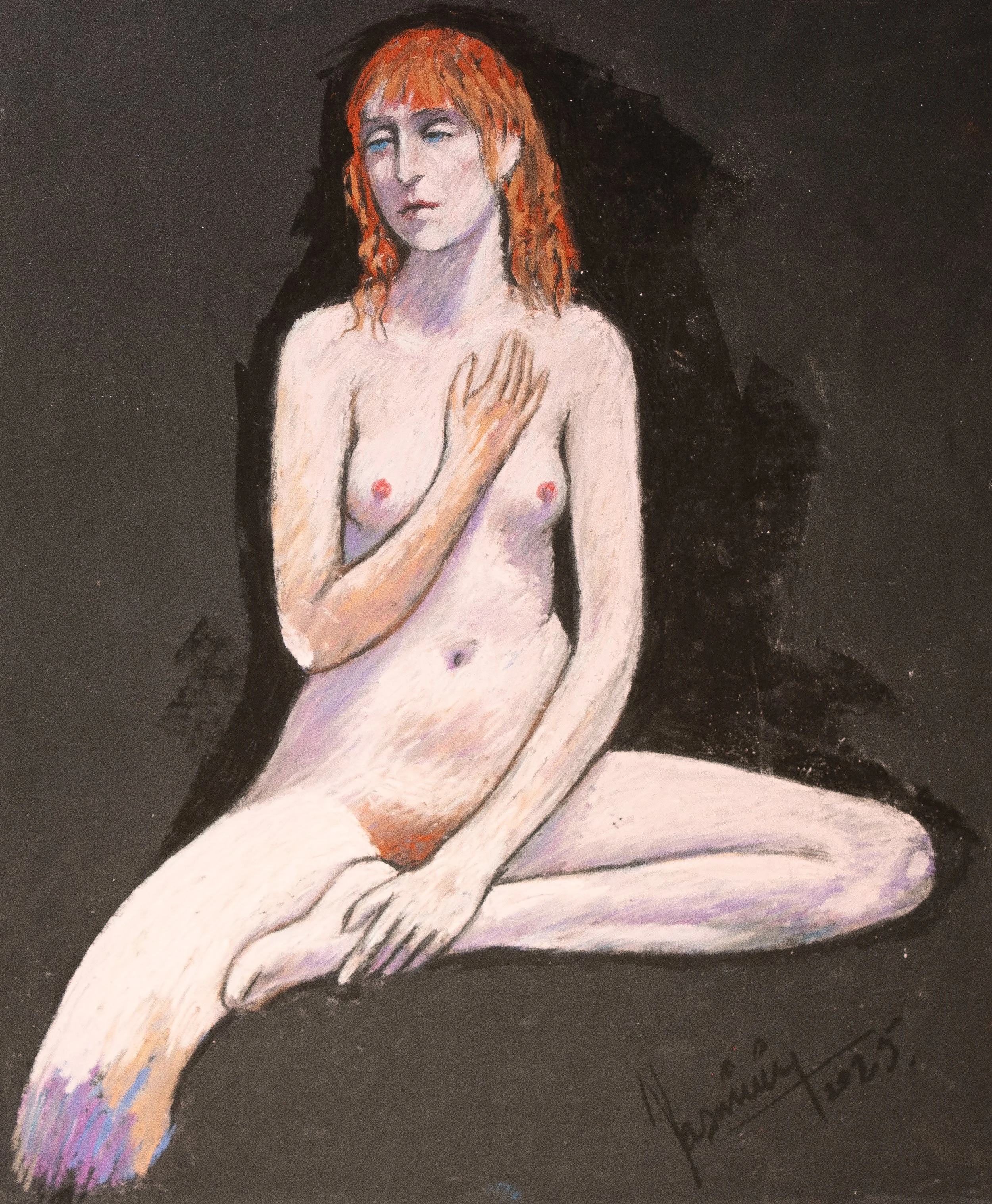 "Live Figure Studies", pastel on paper, 9 × 11 in., 2025