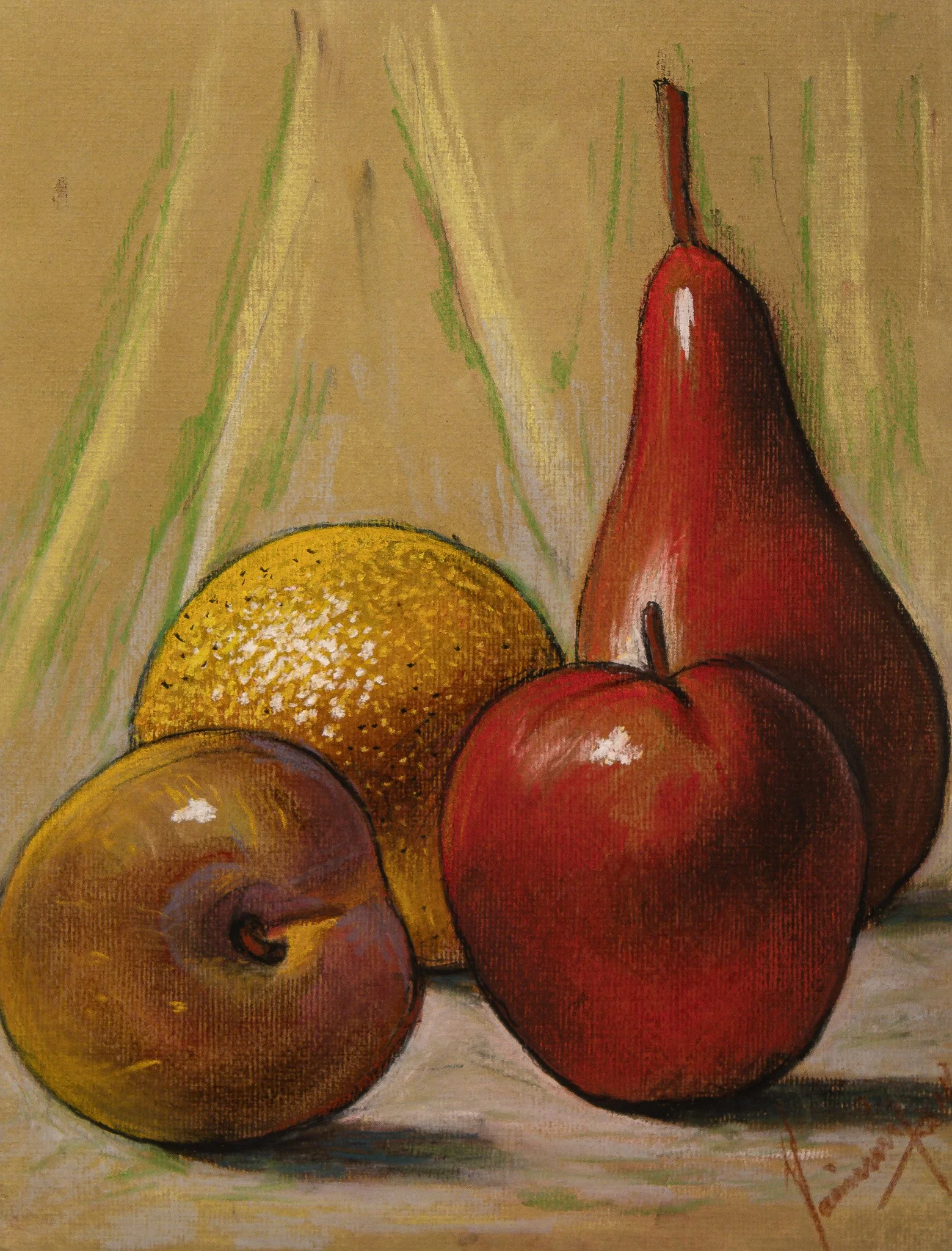 "Orchard II", pastel on paper, 9 × 11.5 in., 2018