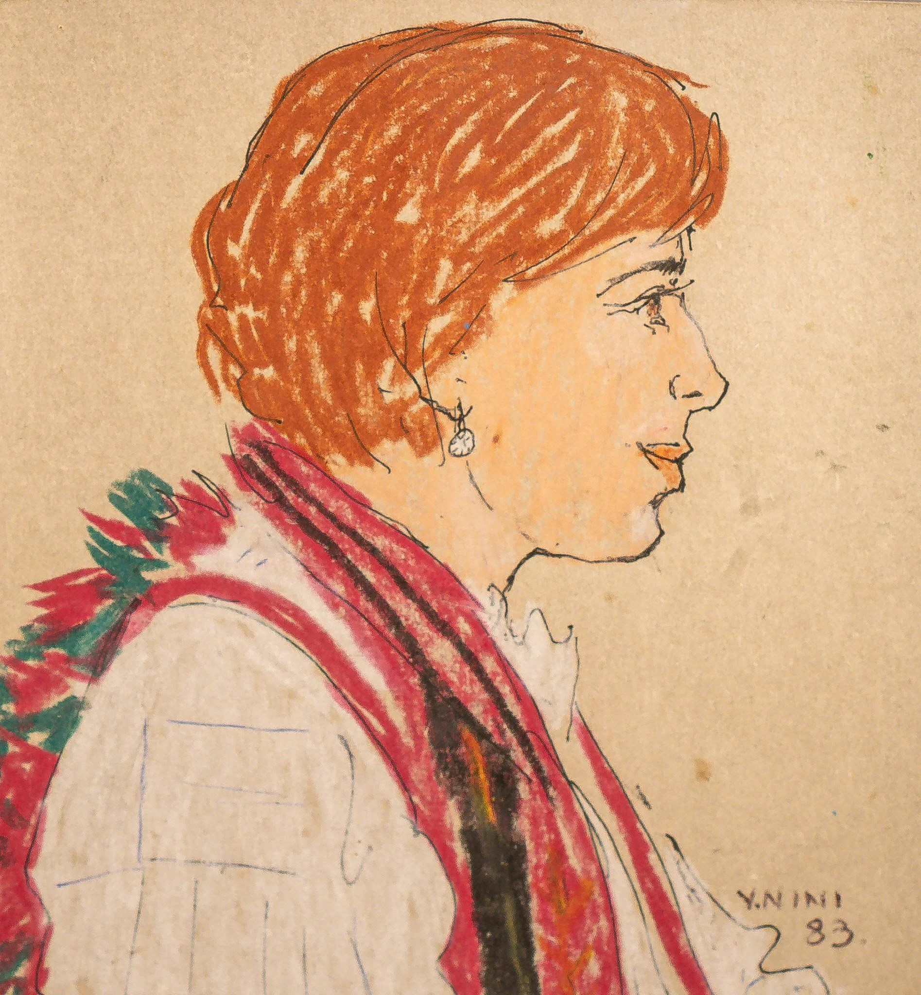 "Illyrian Roots III", mixed media on paper, 5 × 5 in., 1983