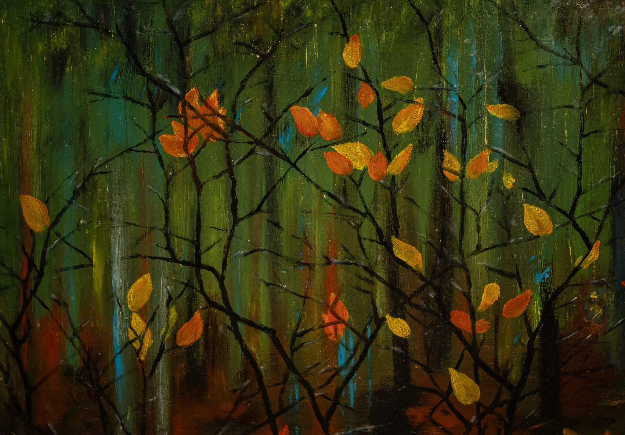 "Forest in Transition", oil on canvas, 10 × 14 in., 1994