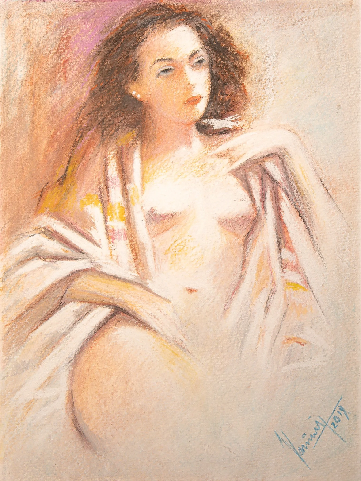 "Live Figure Studies", pastel on paper, 9 × 12 in., 2019