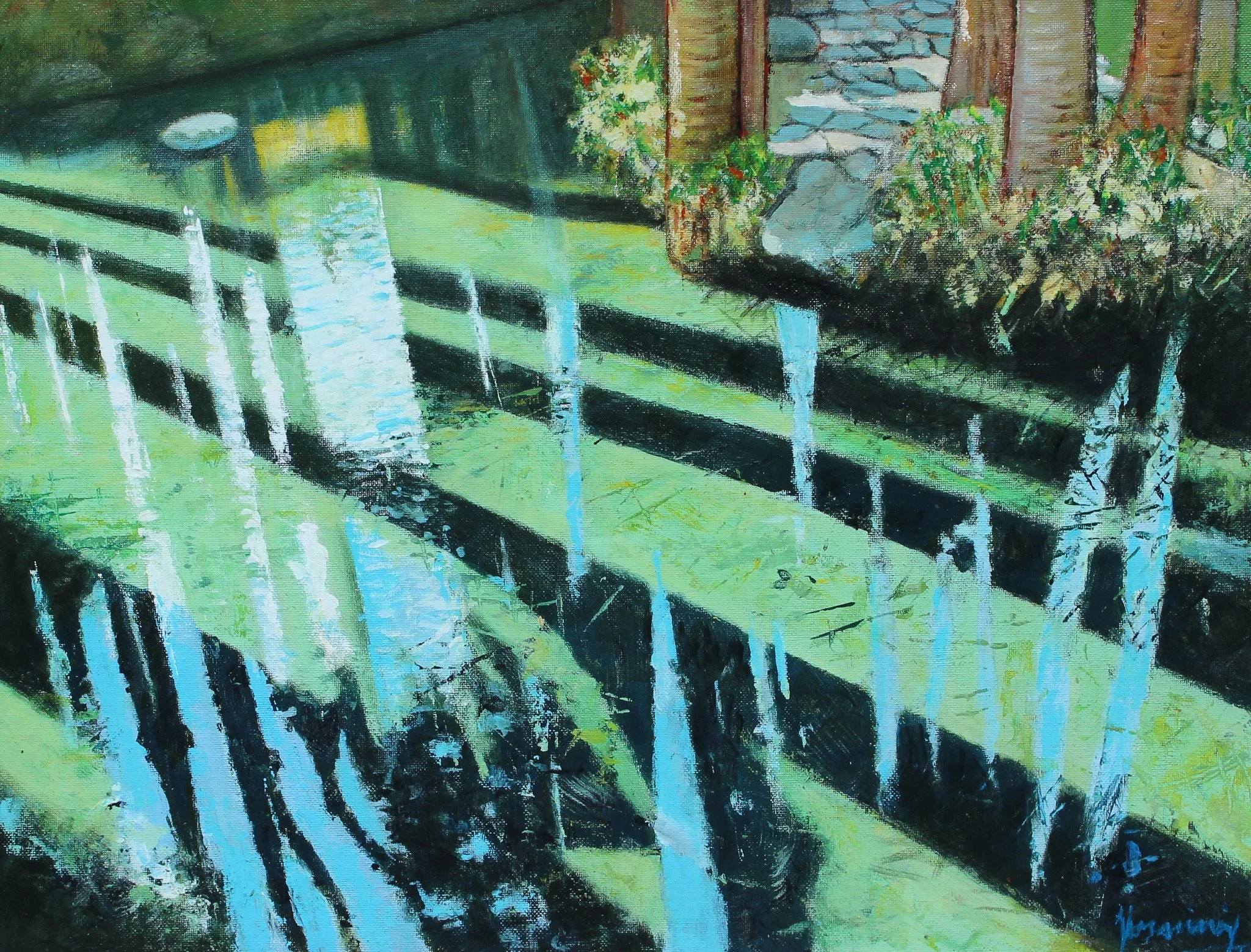 "Mirror", acrylic on canvas, 17 × 22 in., 2014