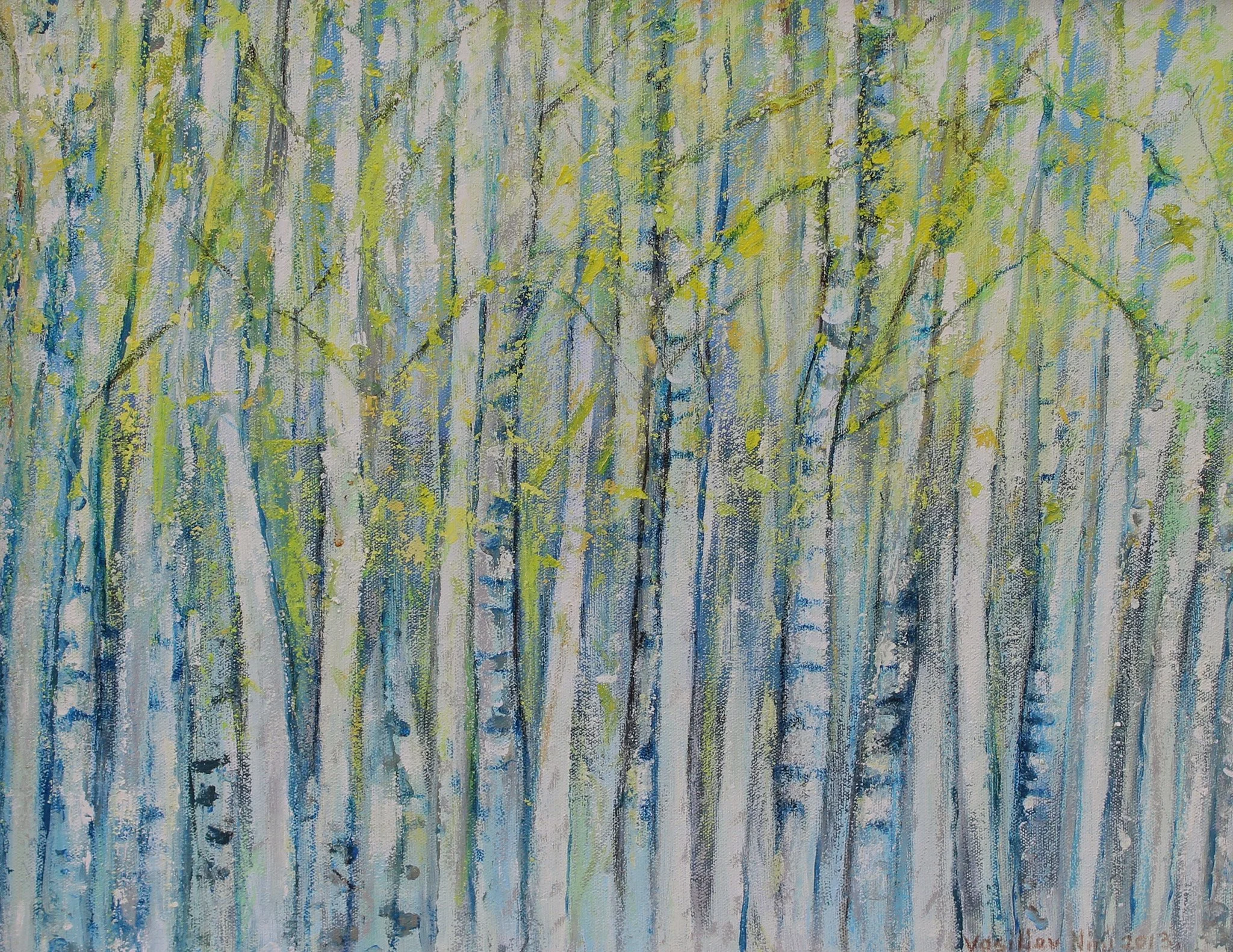 "Lattice", acrylic on canvas, 8 × 10 in., 2010