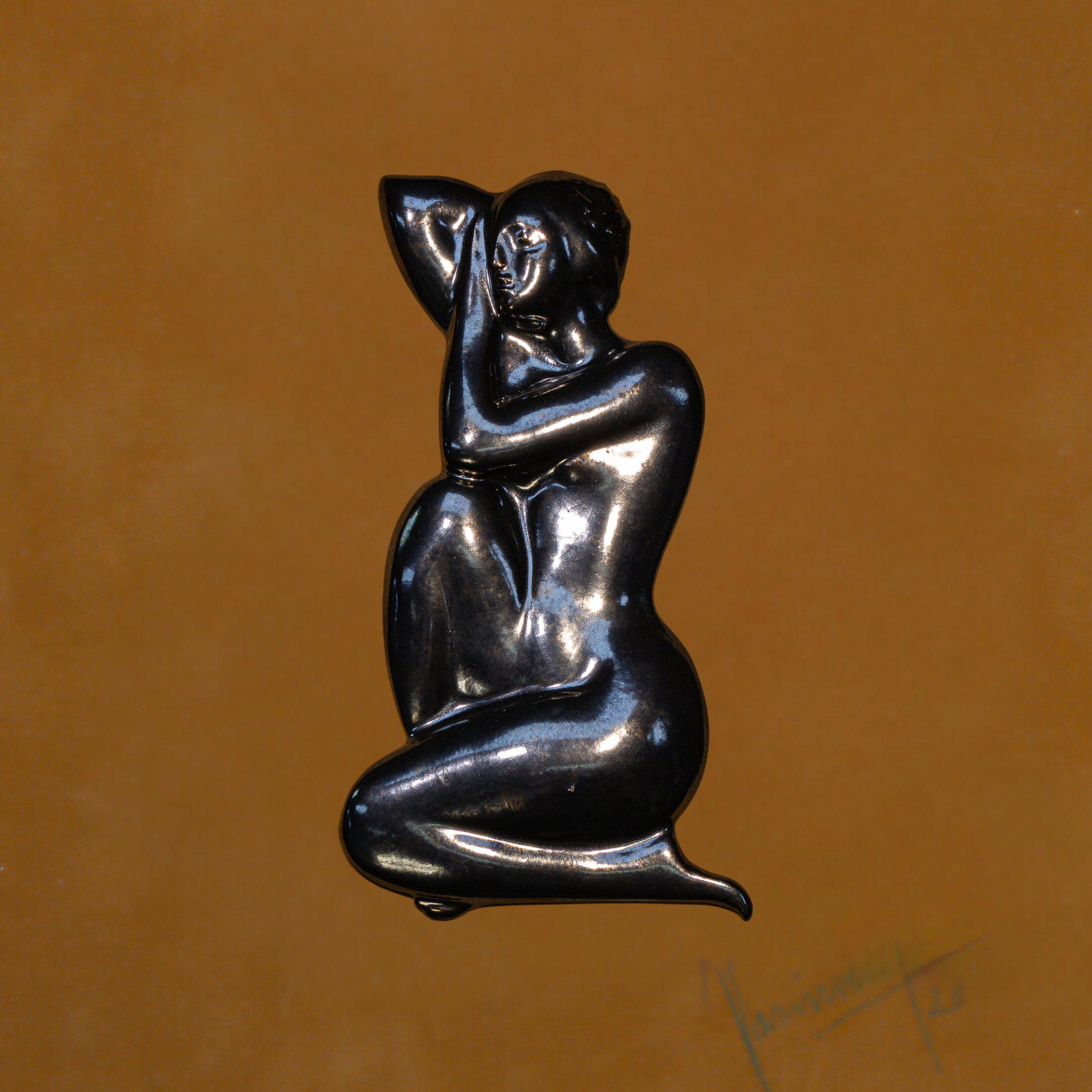 "Relief Studies", ceramic with metallic glaze, 9 × 14 in., 2009