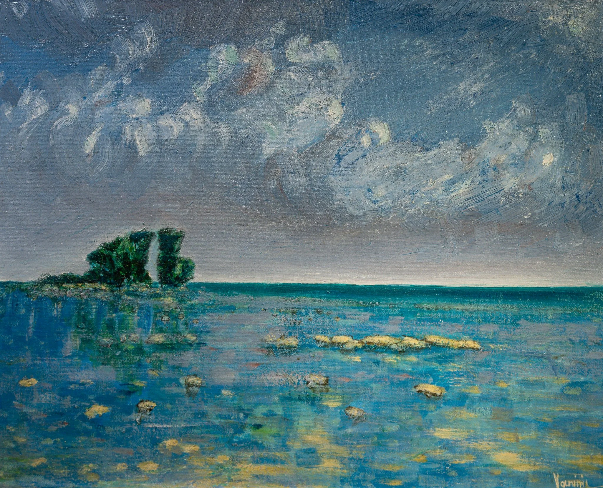 "Little Island", acrylic on canvas, 16 × 20 in., 2016