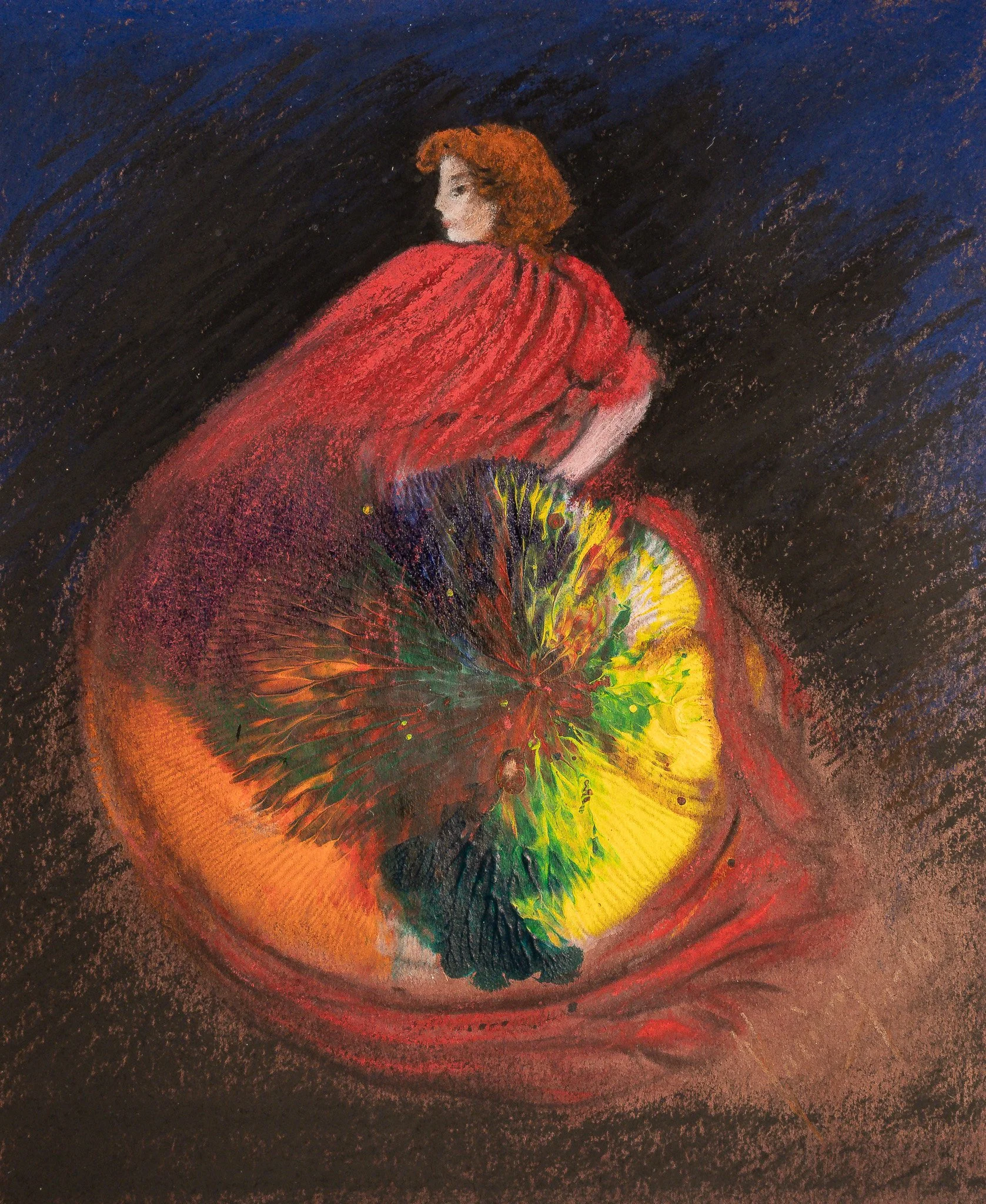 "Prismatic Muse Series", mixed media on paper, 9 × 12 in., 2018