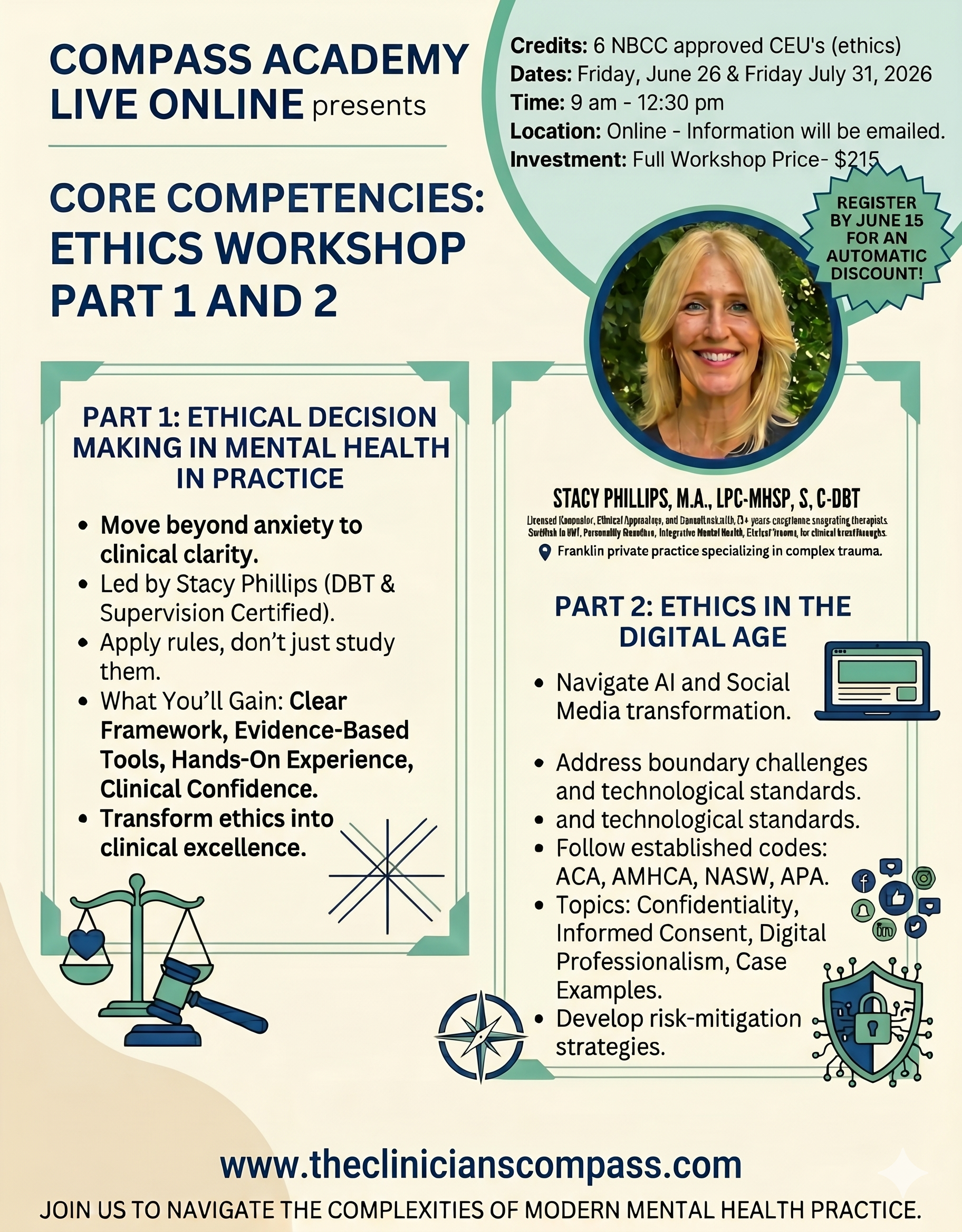 Compass Academy Live Online- Core Competencies- Ethics Workshop Part 1 and 2